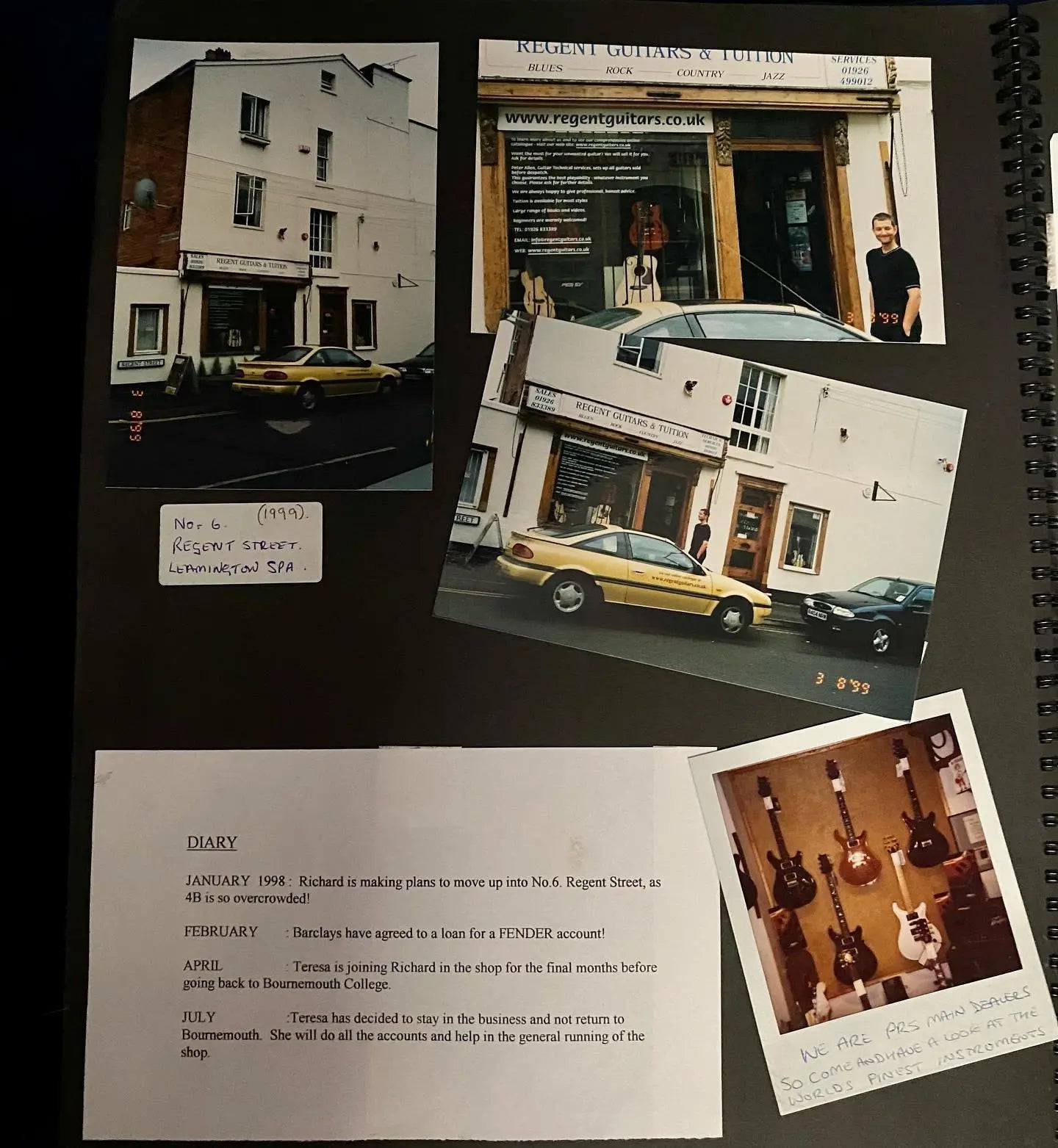 Another page from my mums... - Richards Guitars Of Stratford Upon Avon