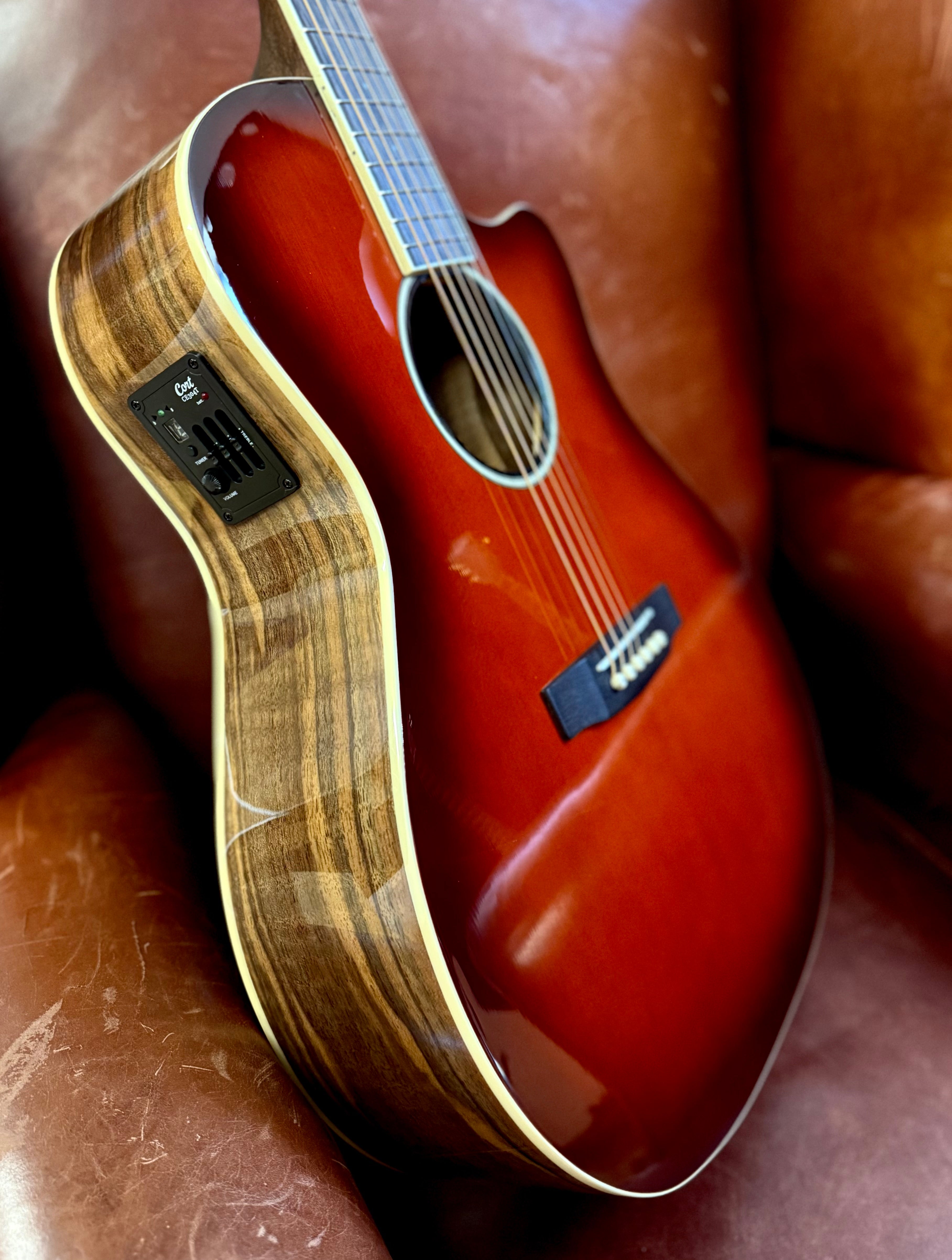 Cort Exotic GA Walnut Electro Acoustic Guitar w'Solid Spruce Top