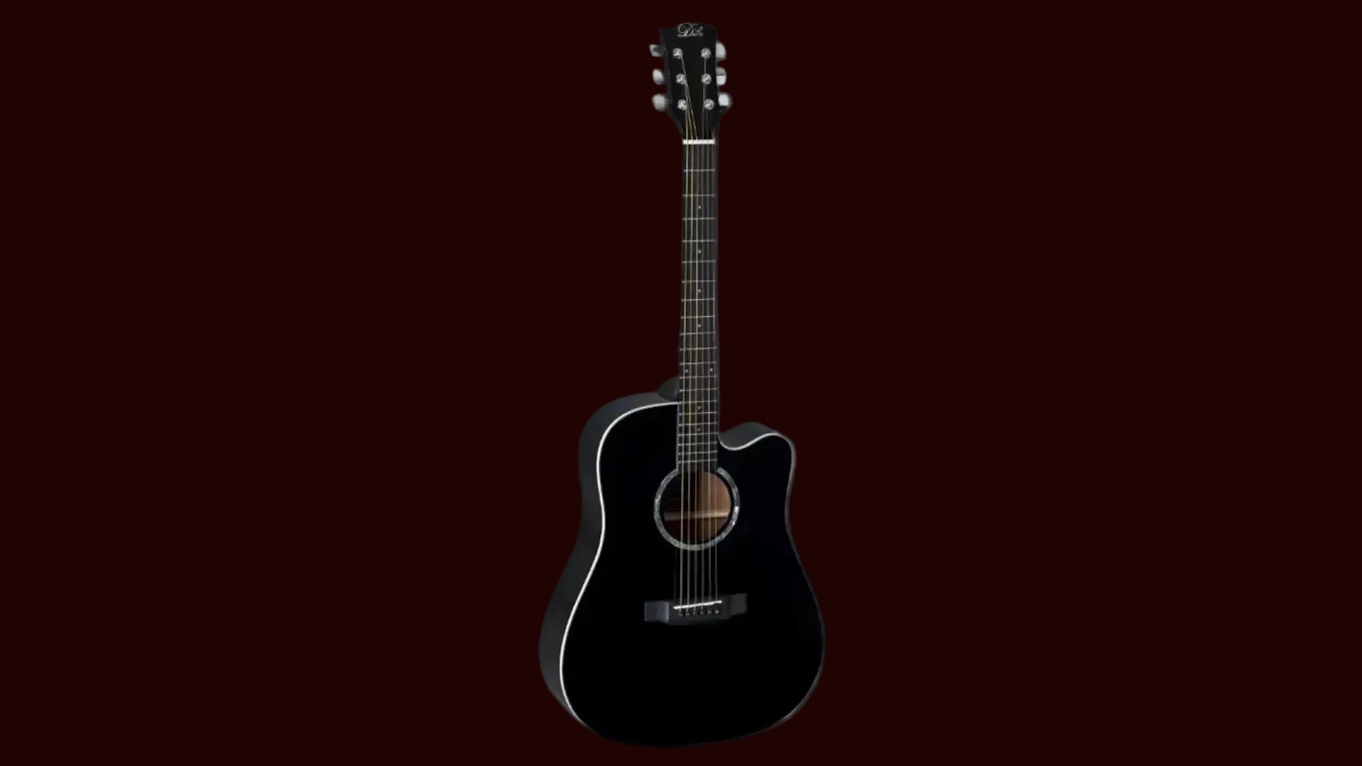 Duke D-MC-Cut-Black Acoustic Guitar (Inc Gigbag)
