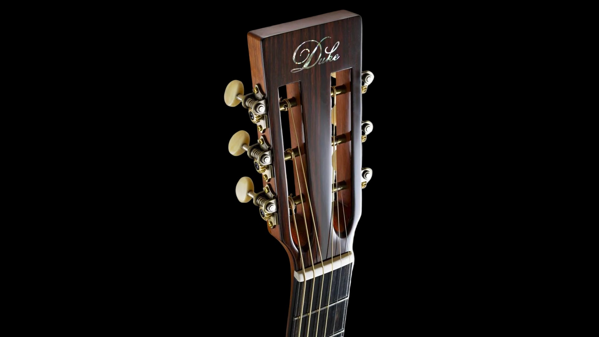 Duke OM-PF-Solid Acoustic Guitar (Inc Deluxe Gigbag)