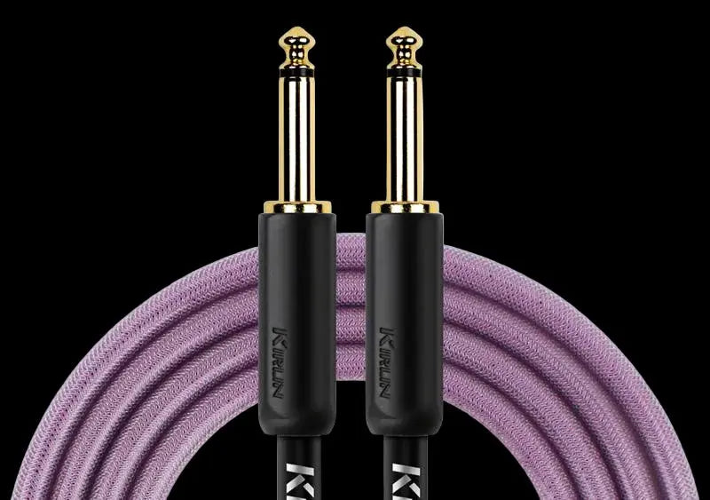 Kirlin IPW201 BEG-PU Fabric Gel 10' Straight Purple Guitar Cable guitar for sale uk