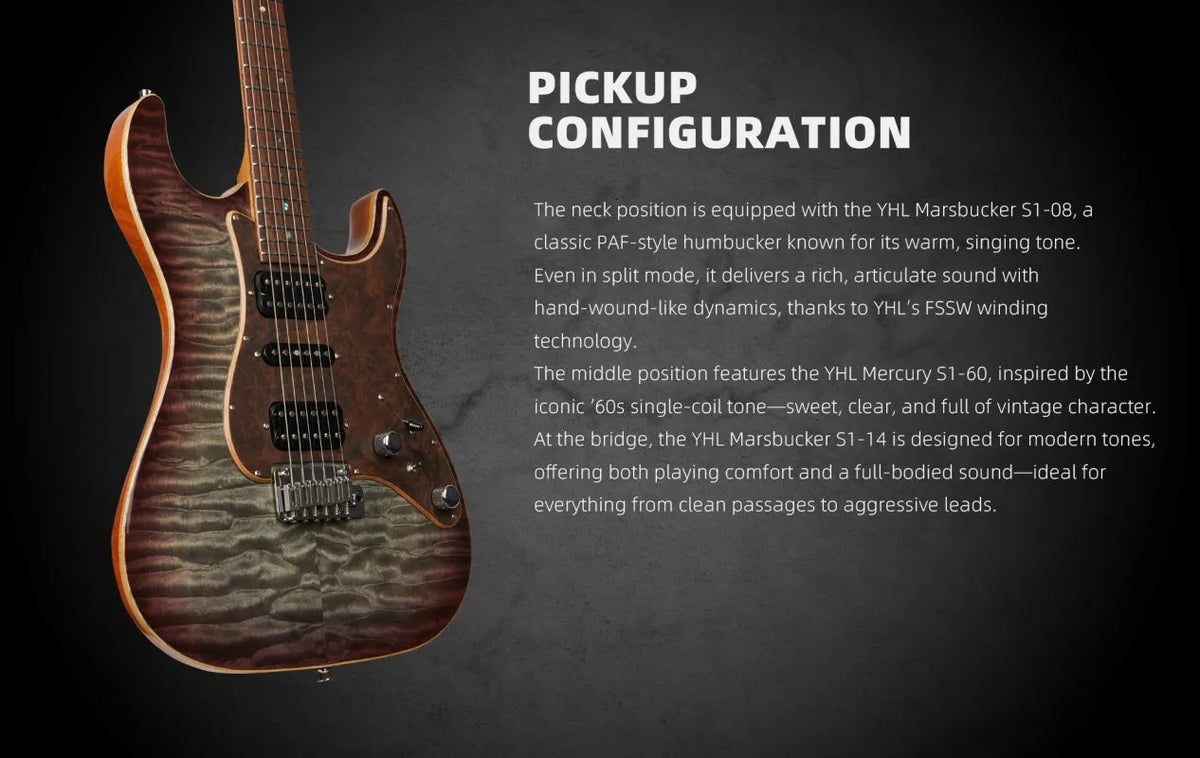 Keipro KS-Deluxe Pro Q-HBP Electric Guitar. Beauty & Versatility 101