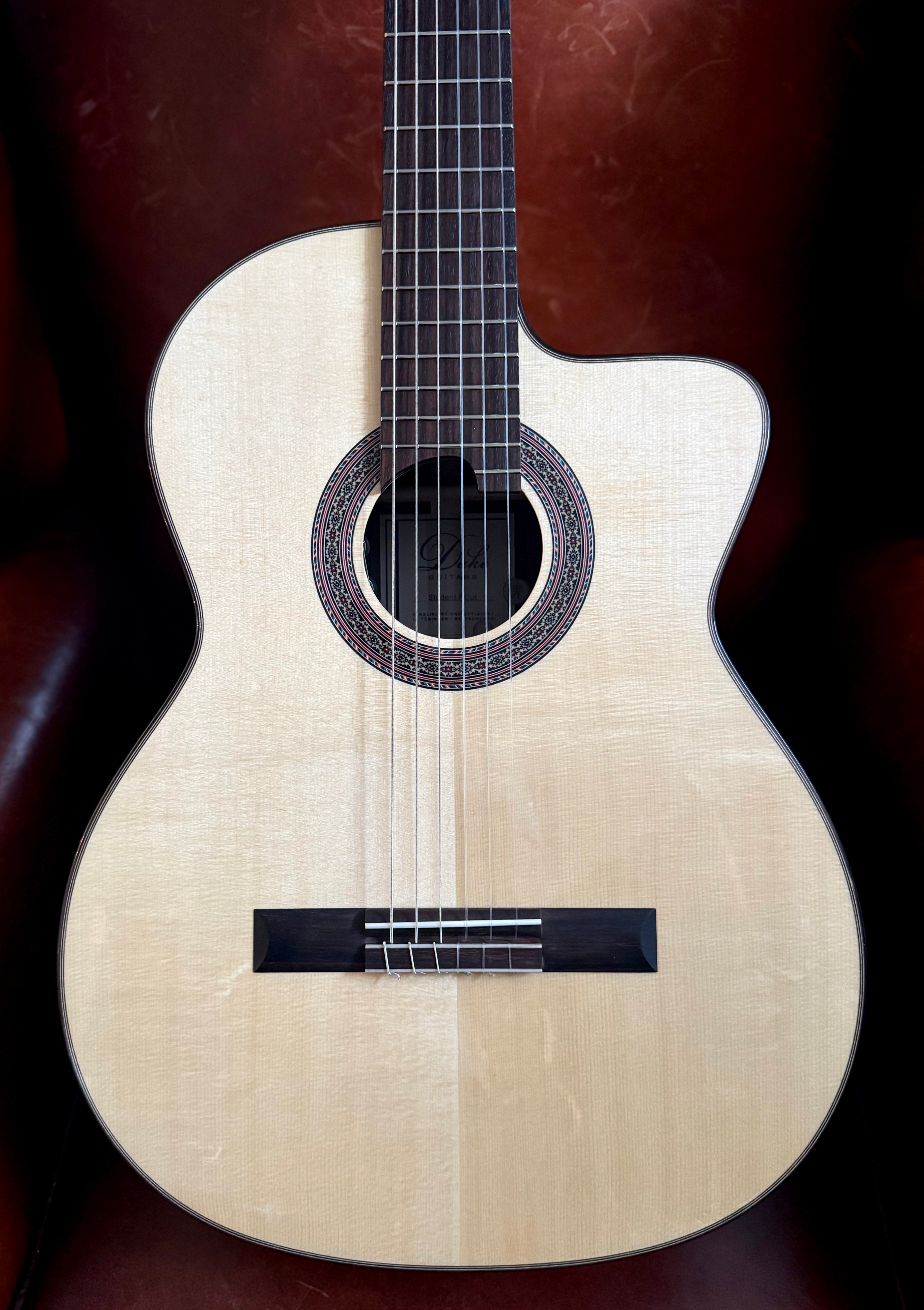 Duke Student F Cut Nylon Strung Guitar. Utterly Stunning Classical Guitar