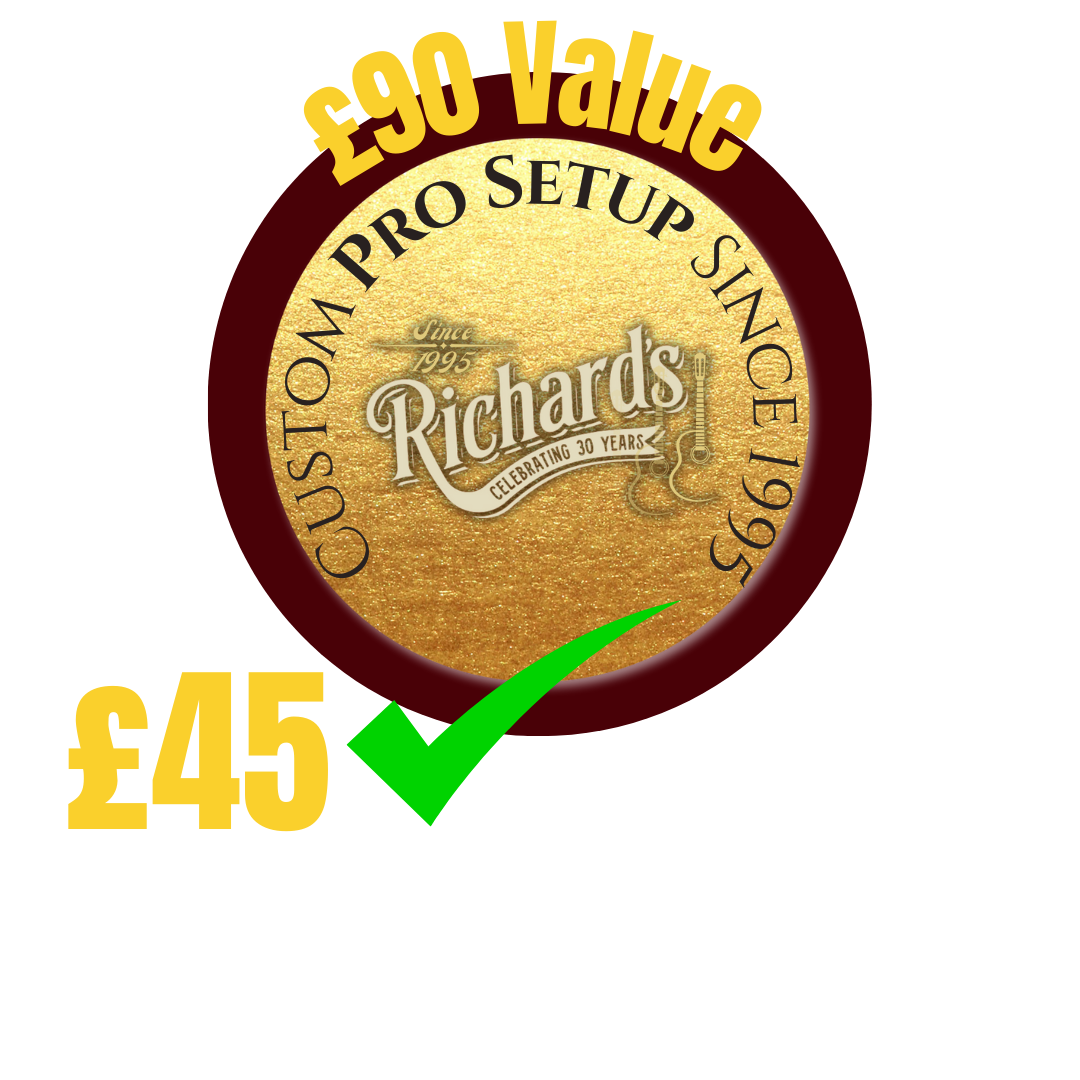 Custom Pro Setup Package (Total Value £225), Pro Guitar Setup for sale at Richards Guitars.