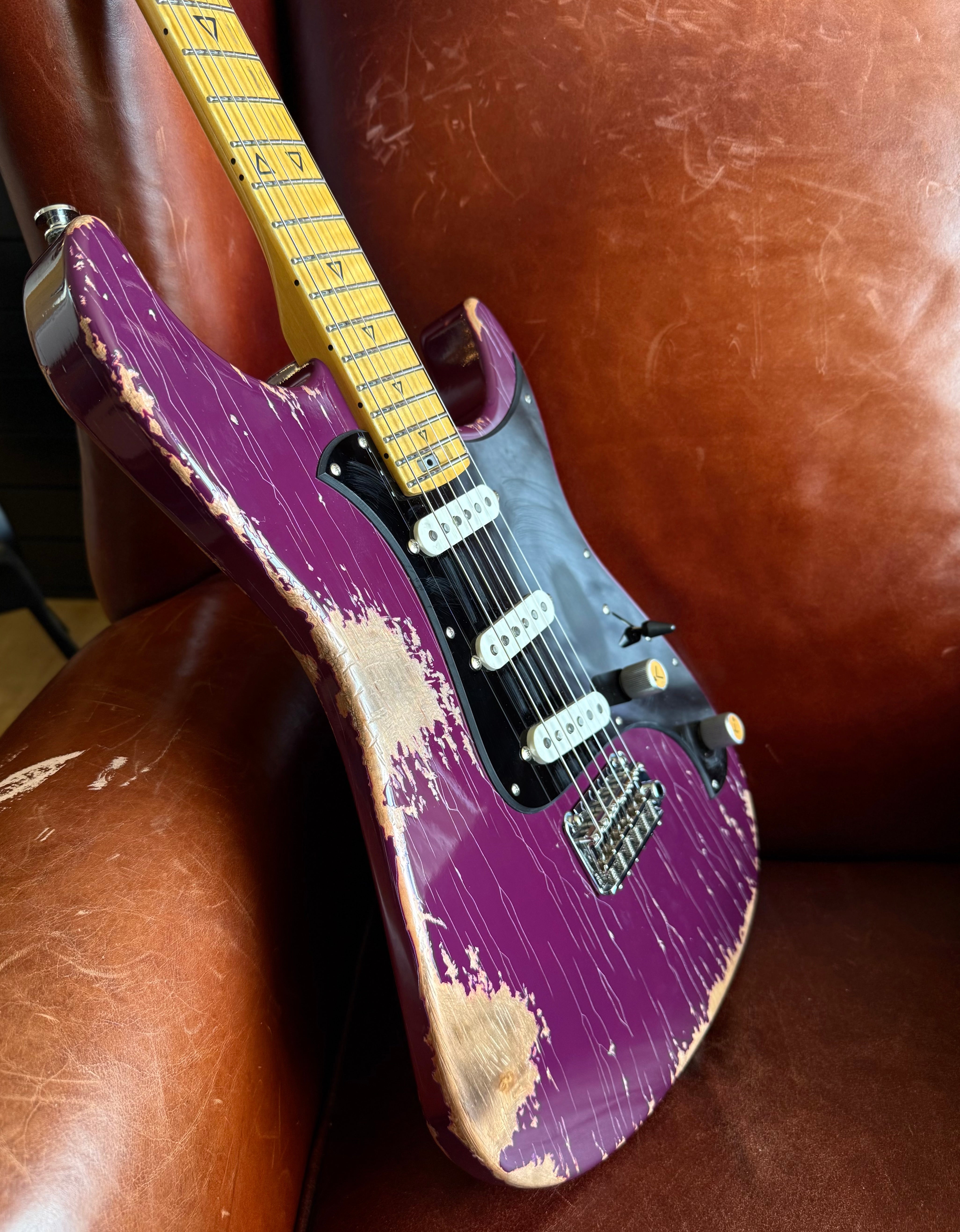 Valiant Soothsayer Distressed Purple W' Stainless Steel Fret Upgrade