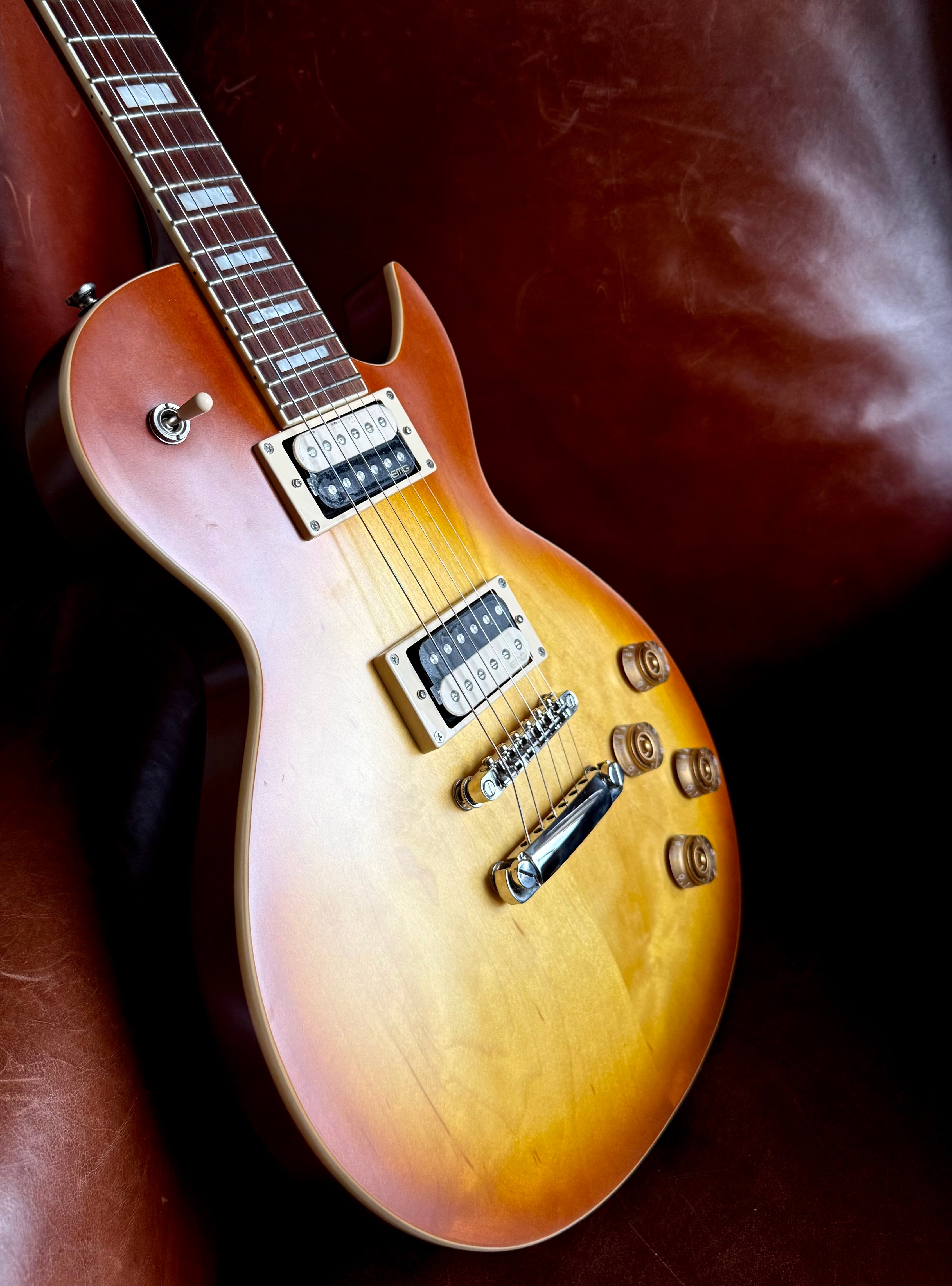 Cort CR300 Aged Vintage Burst With EMG RetroActive FAT 55 Pickups! Beautiful!