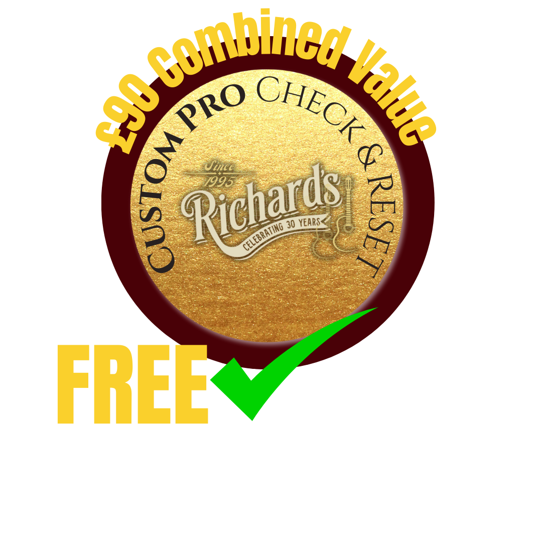 Custom Pro Setup & Follow Up Service Package Worth £200 (Available With NEW Guitar Purchases), Pro Guitar Setup for sale at Richards Guitars.