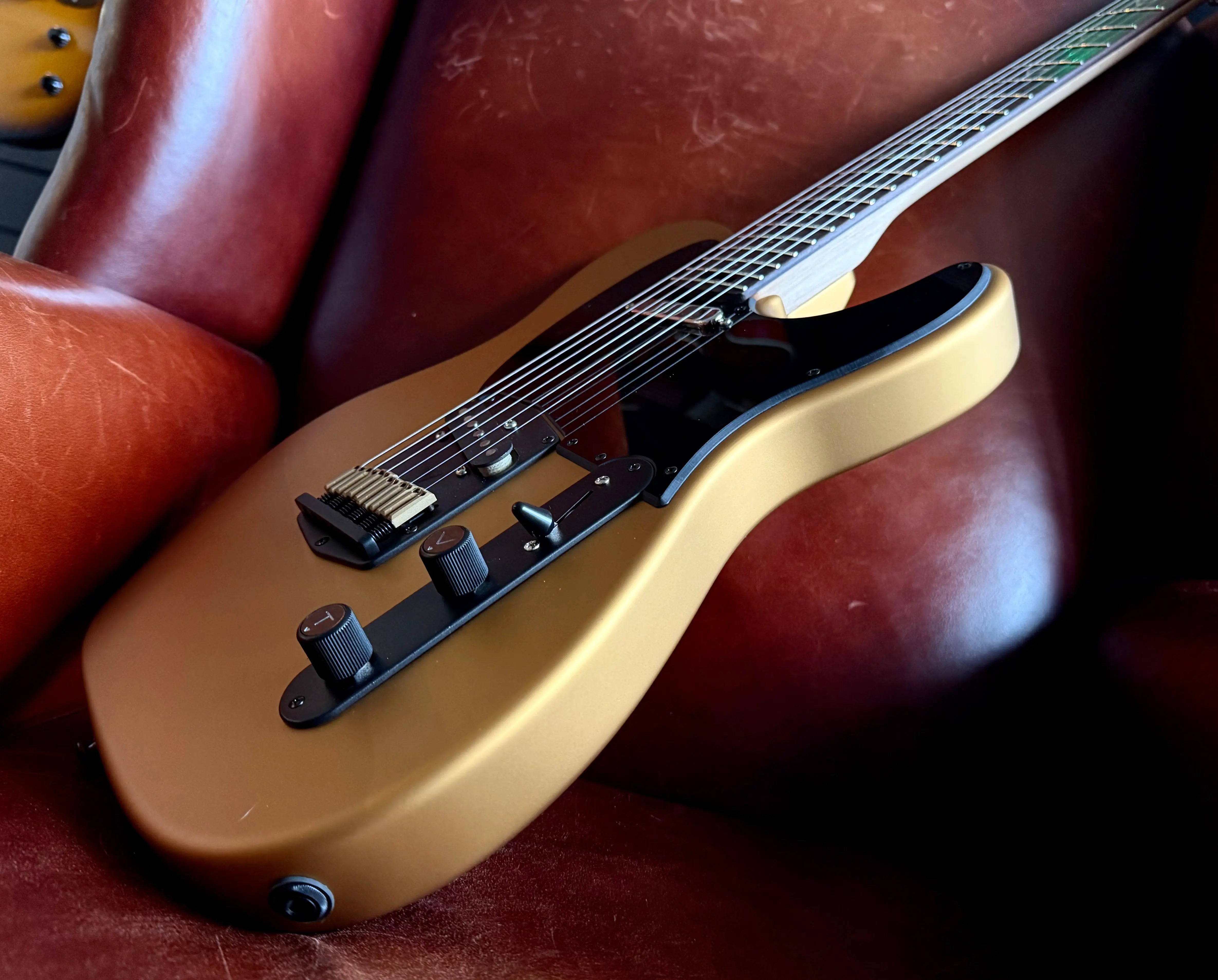 Valiant Titan Pure Gold Satin Electric Guitar With Stainless Steel Frets Upgrade guitar for sale uk