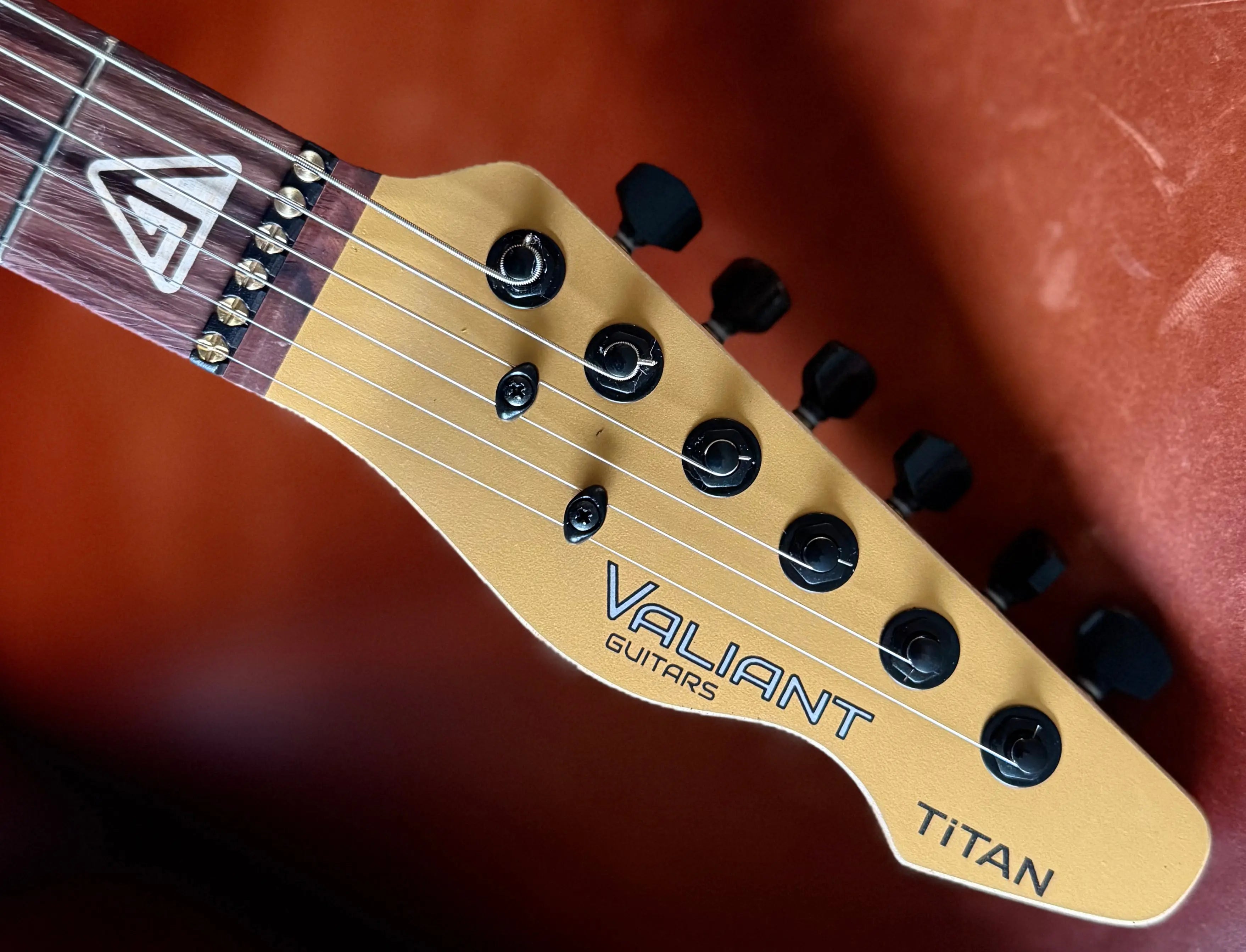 Valiant Titan Pure Gold Satin Electric Guitar With Stainless Steel Frets Upgrade guitar for sale uk