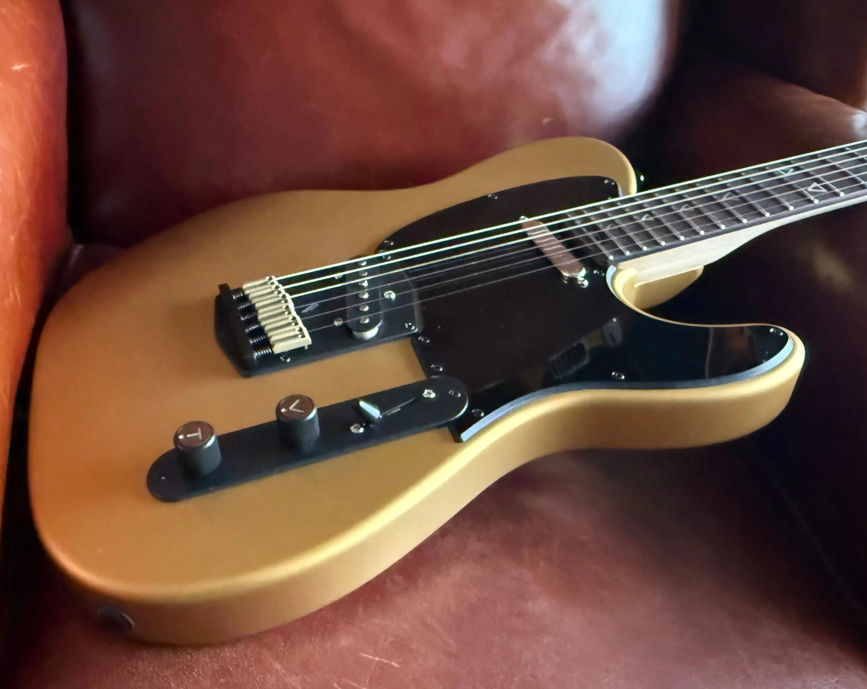 Valiant Titan Pure Gold Satin Electric Guitar With Stainless Steel Frets Upgrade guitar for sale uk