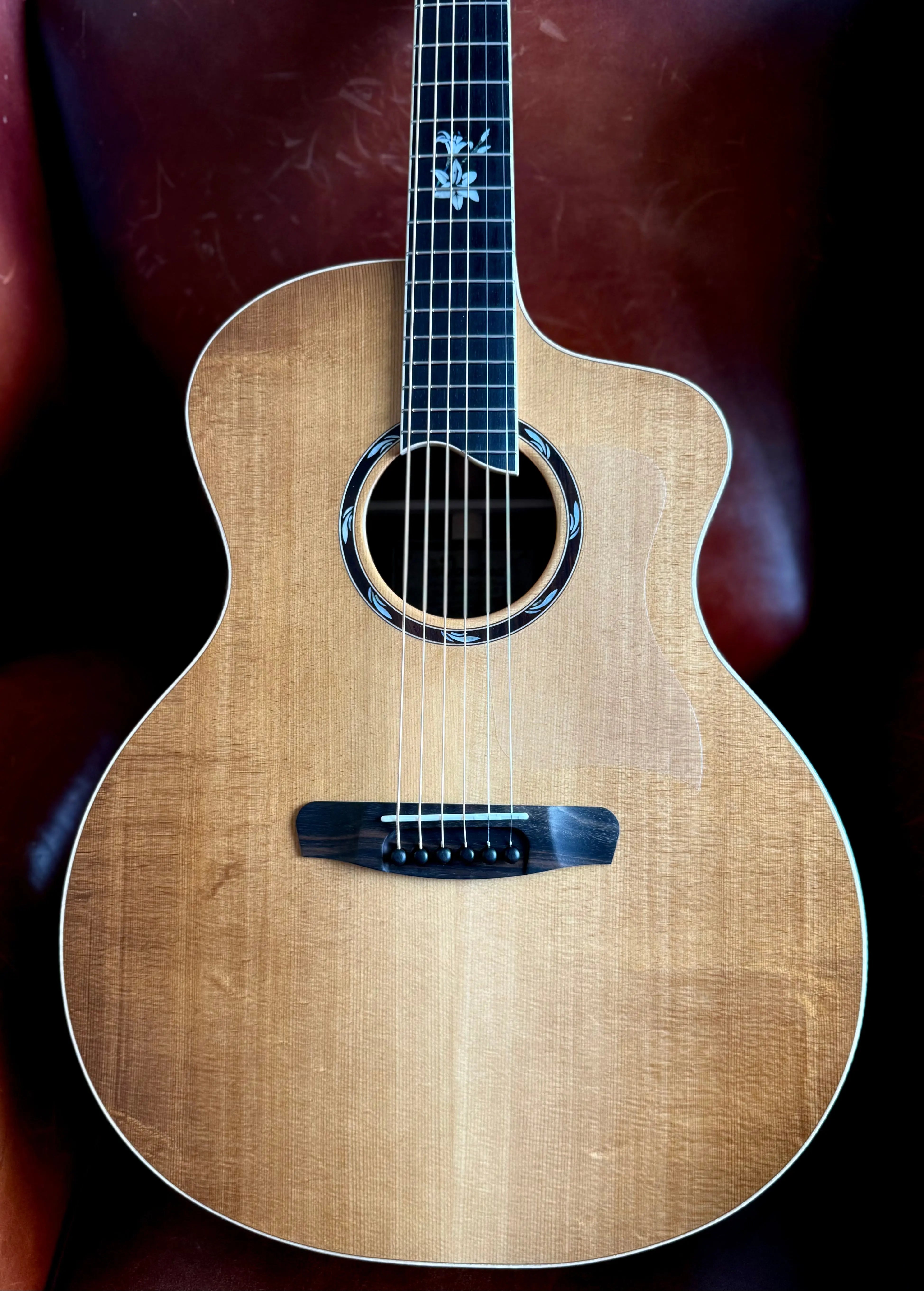 Buy Dowina Rosewood OMG Exquisite Custom w' Flame Maple Bindings & Japanese Cherry Inlays