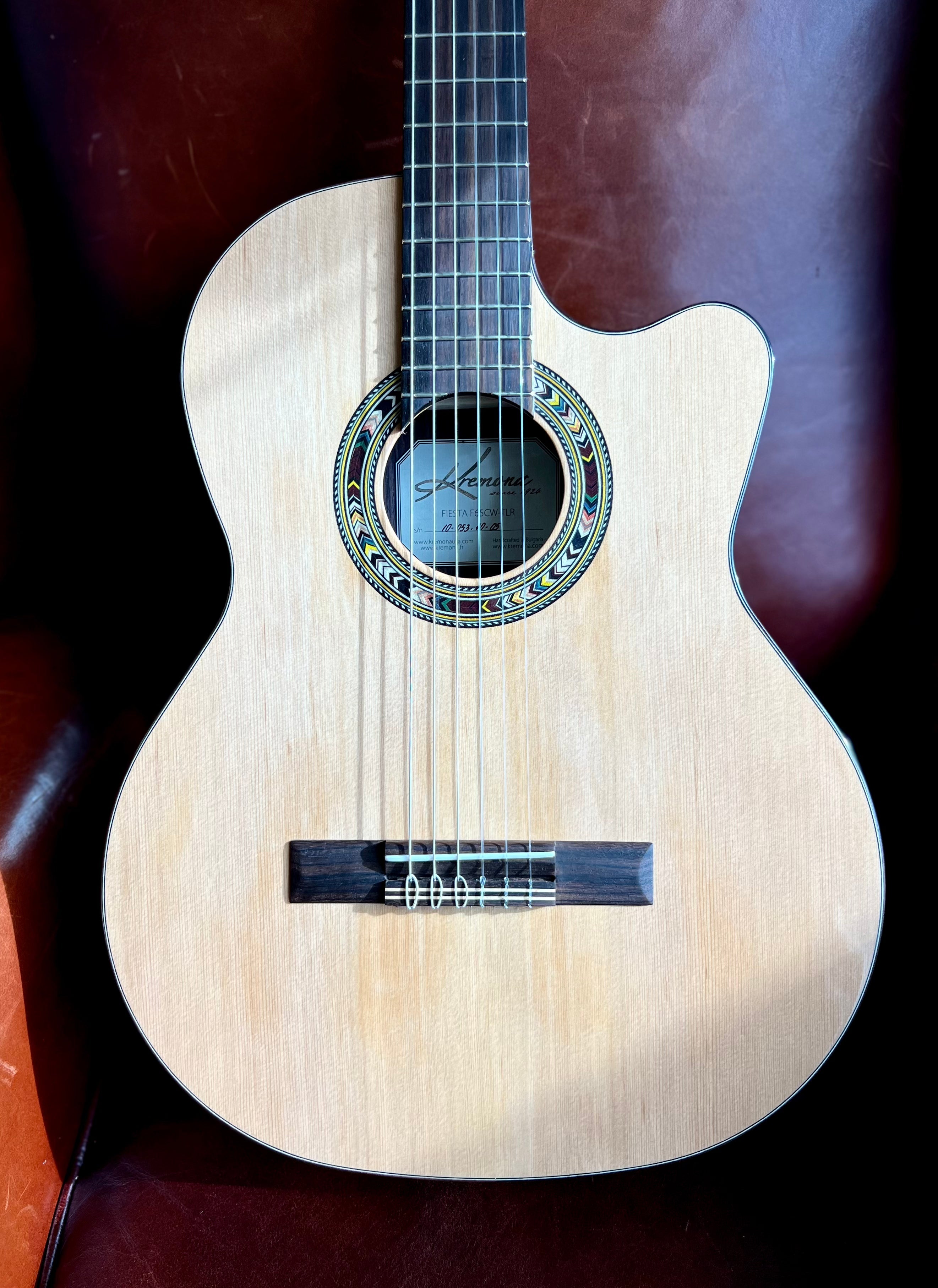 Kremona F65CW TLR Thinline Performance Electro Classical Guitar Hand Made In Europe, Electro Nylon Strung Guitar for sale at Richards Guitars.