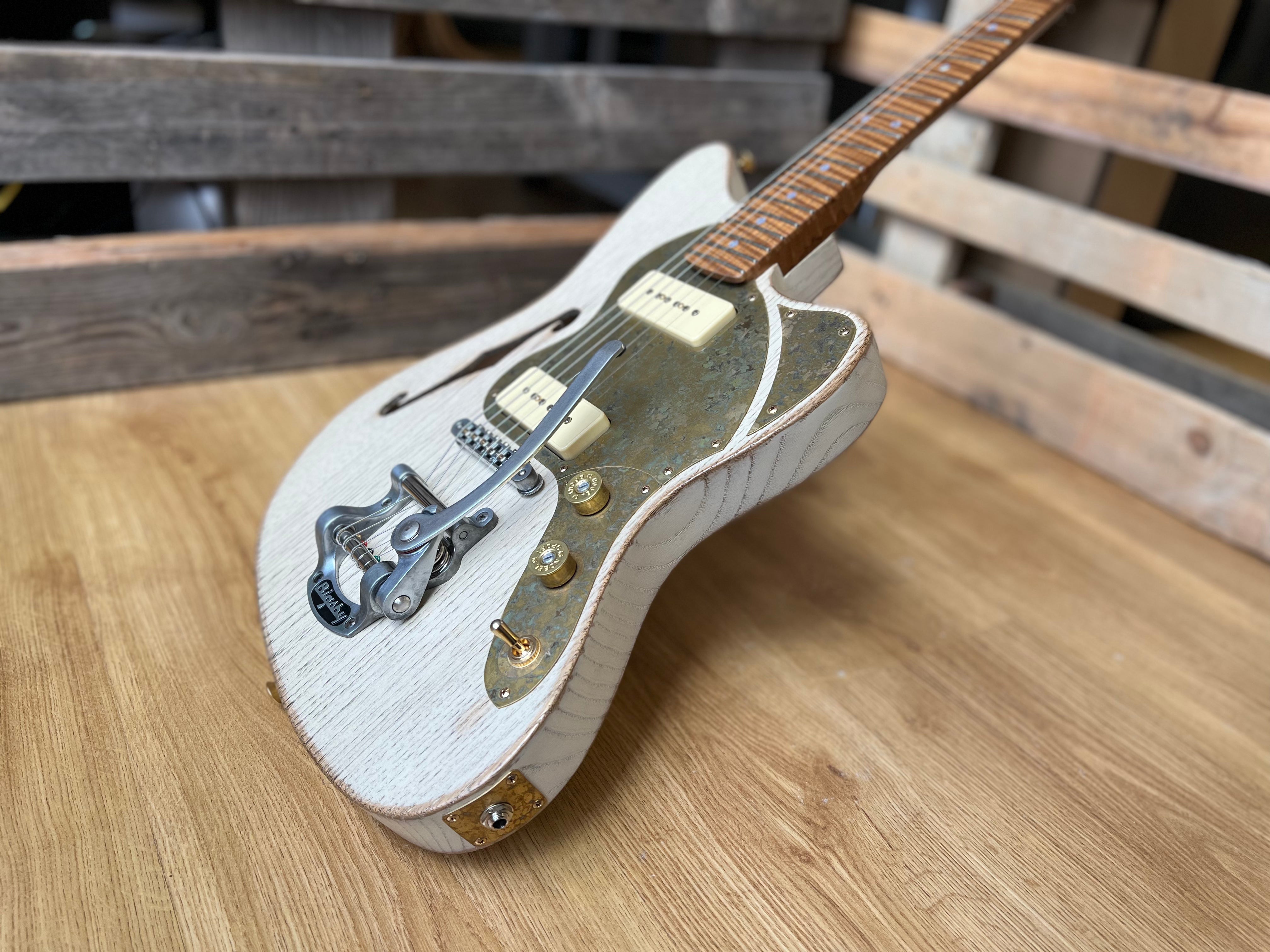 Paoletti 112 Lounge Series 2P90 W' Bigsby, Electric Guitar for sale at Richards Guitars.