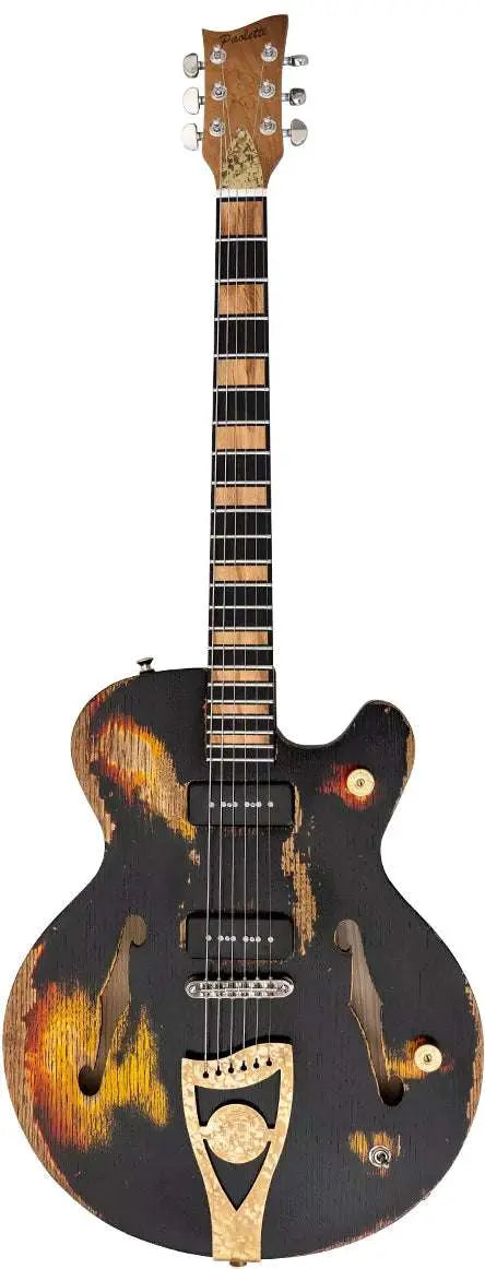 Paoletti 500 Lounge 2P90 Heavy Black, Electric Guitar for sale at Richards Guitars.