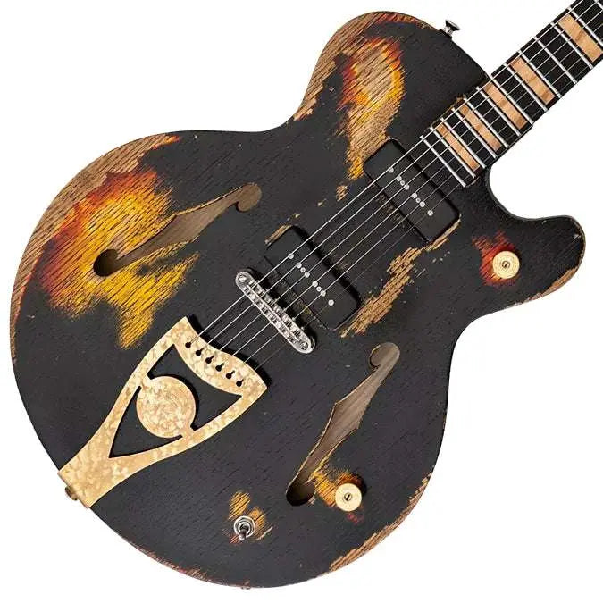 Paoletti 500 Lounge 2P90 Heavy Black, Electric Guitar for sale at Richards Guitars.