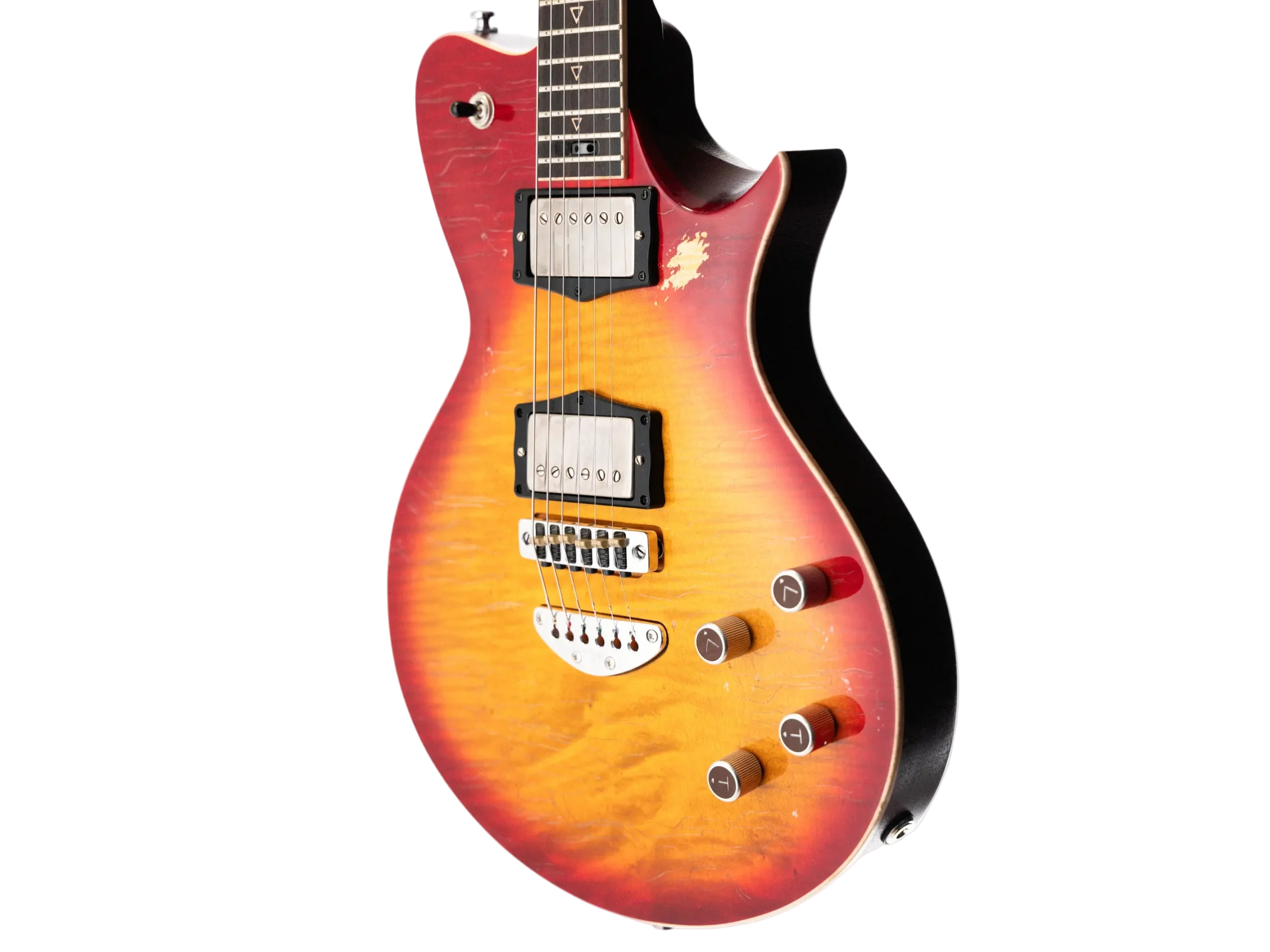 Valiant Smith Distressed Cherry Burst Electric Guitar