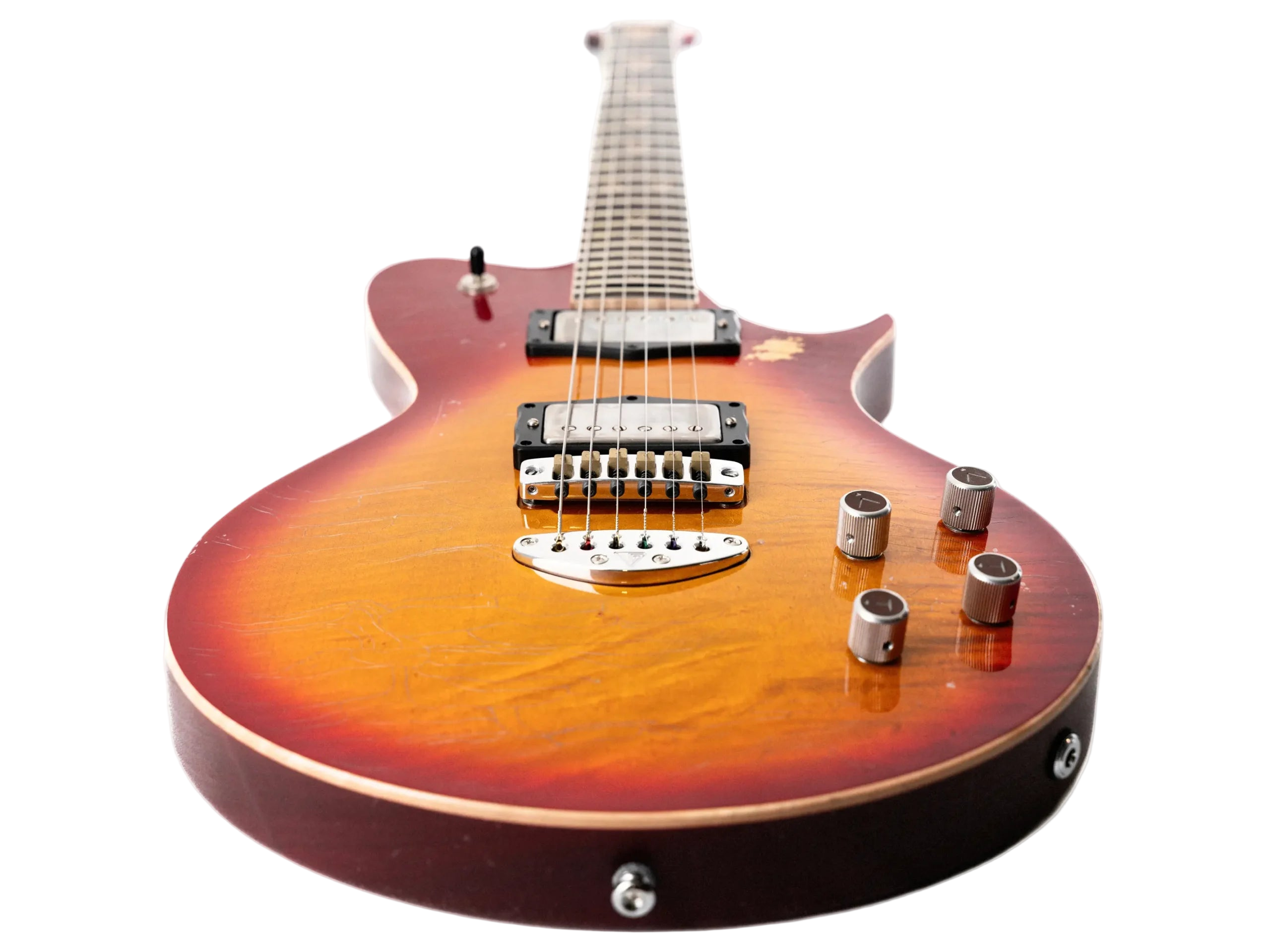 Valiant Smith Distressed Cherry Burst Electric Guitar