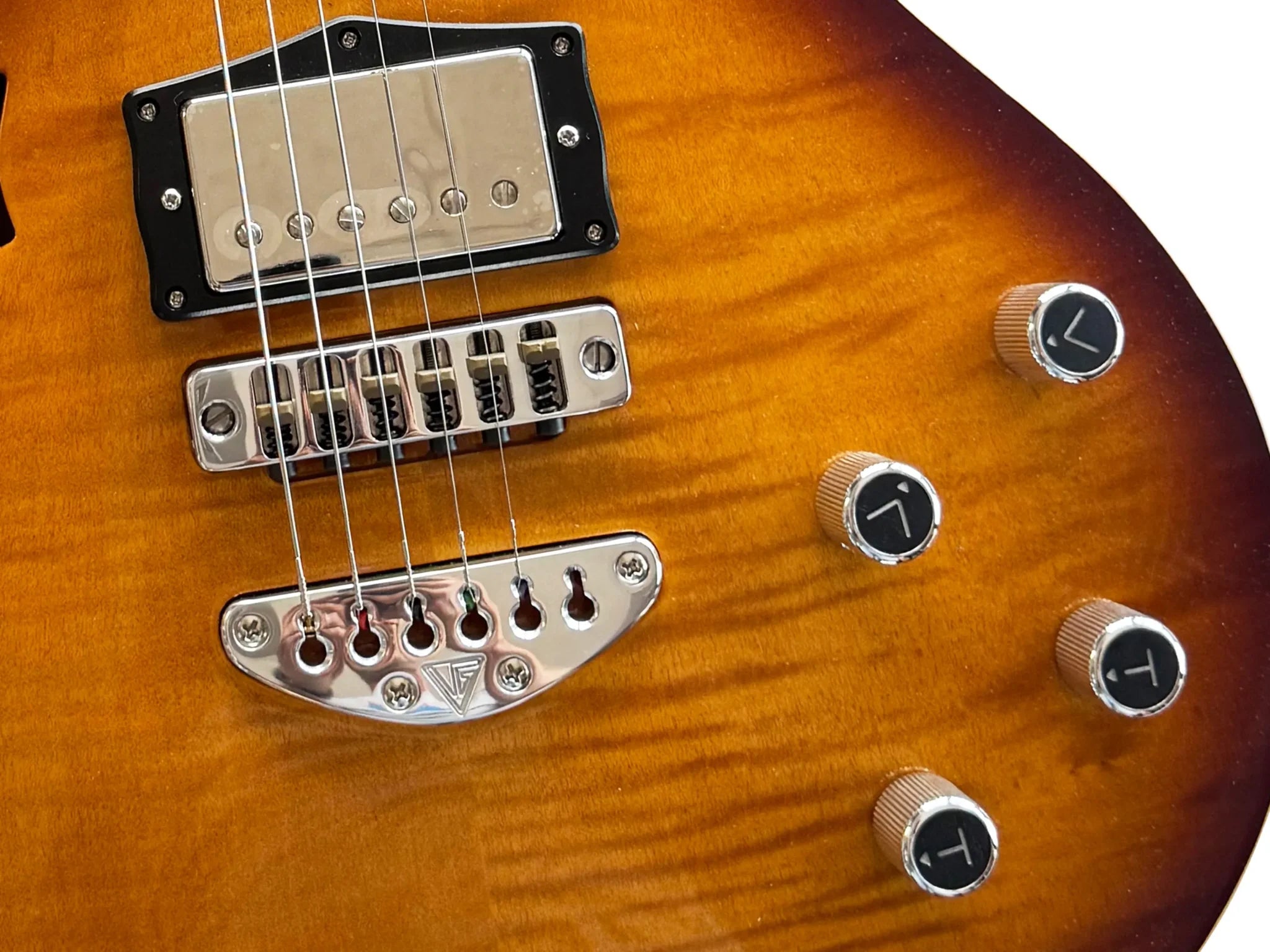 Valiant Smith Tobacco Burst Semi-Hollow Electric Guitar