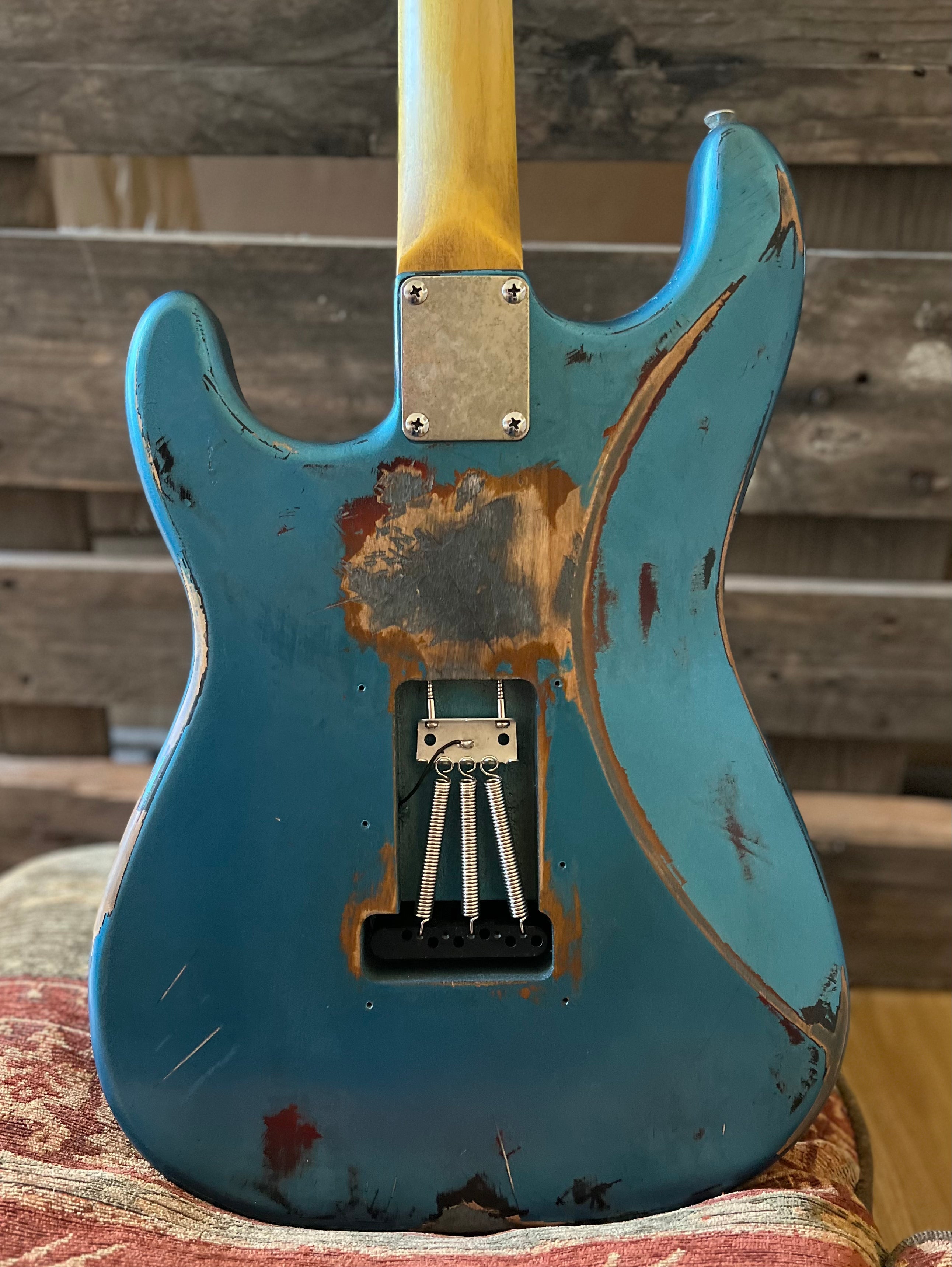 Vintage ProShop "Industrial Punk" V6 Custom in Scorched Earth Blue & FREE Custom Pro Setup, Electric Guitar for sale at Richards Guitars.