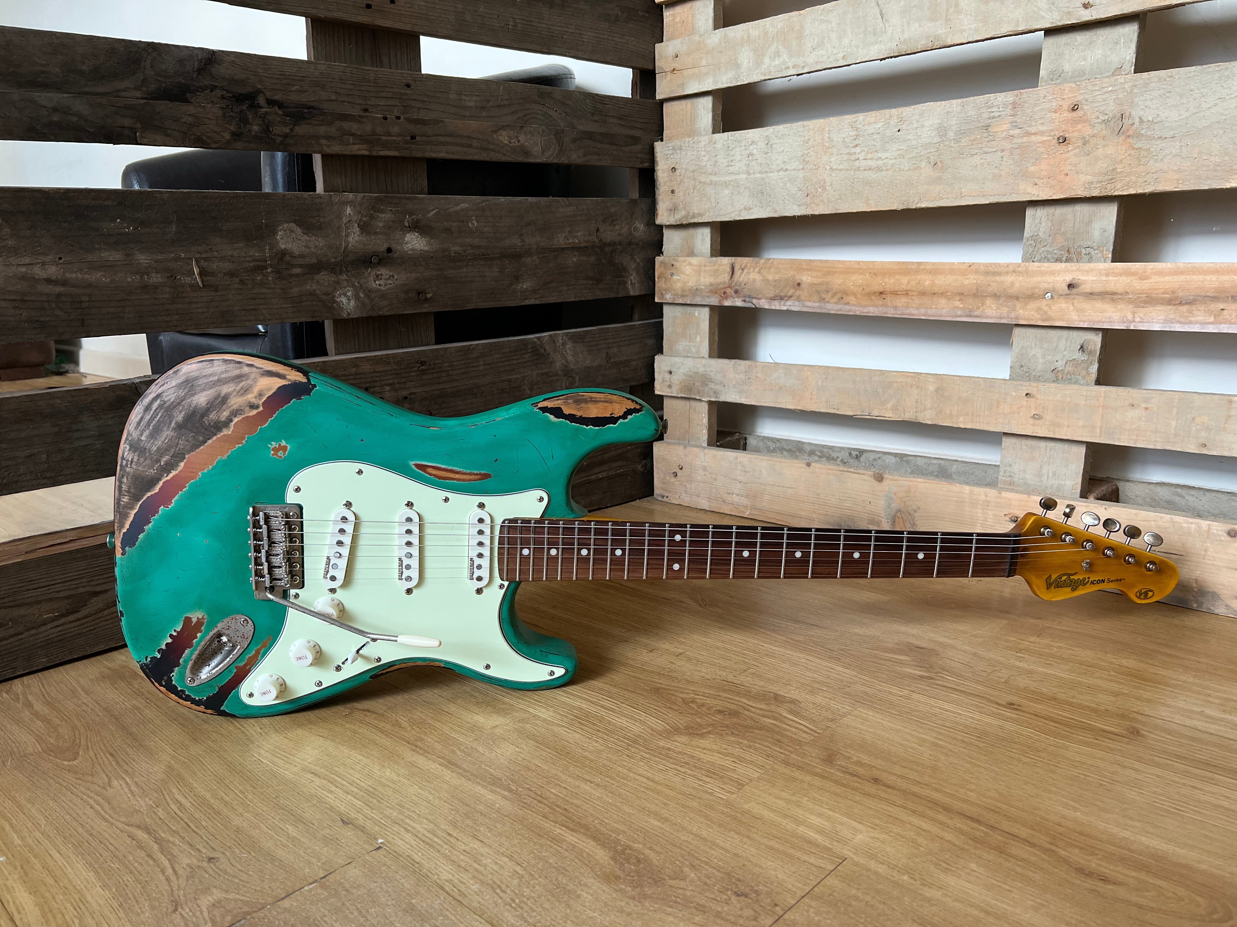 Vintage ProShop V6 "Industrial Punk" Custom Inc. Exclusive Vintage Custom Pro Setup, Electric Guitar for sale at Richards Guitars.