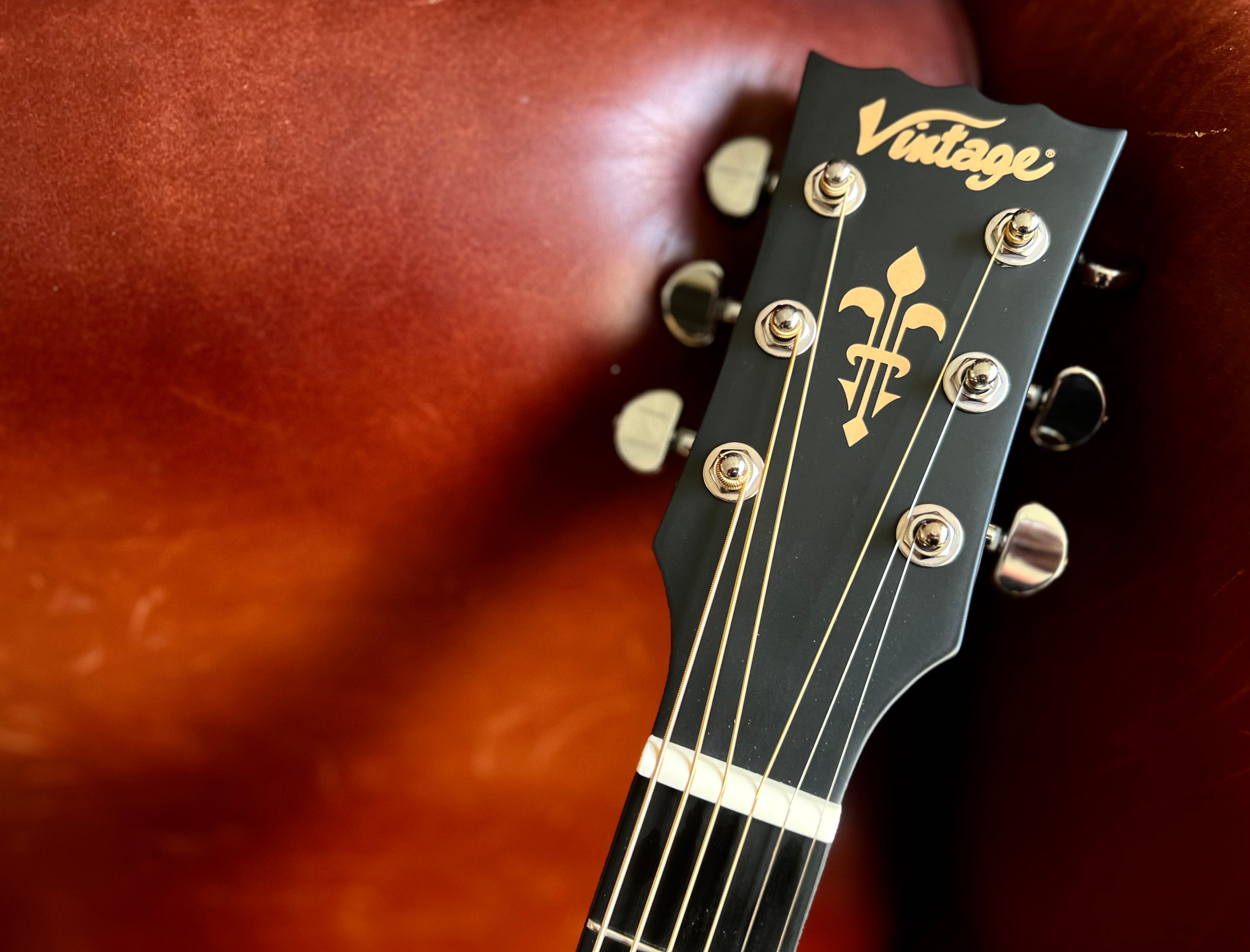 Vintage VE1800N Stage Series 'Parlour' Electro-Acoustic Guitar ~ Natural, Electro Acoustic Guitar for sale at Richards Guitars.