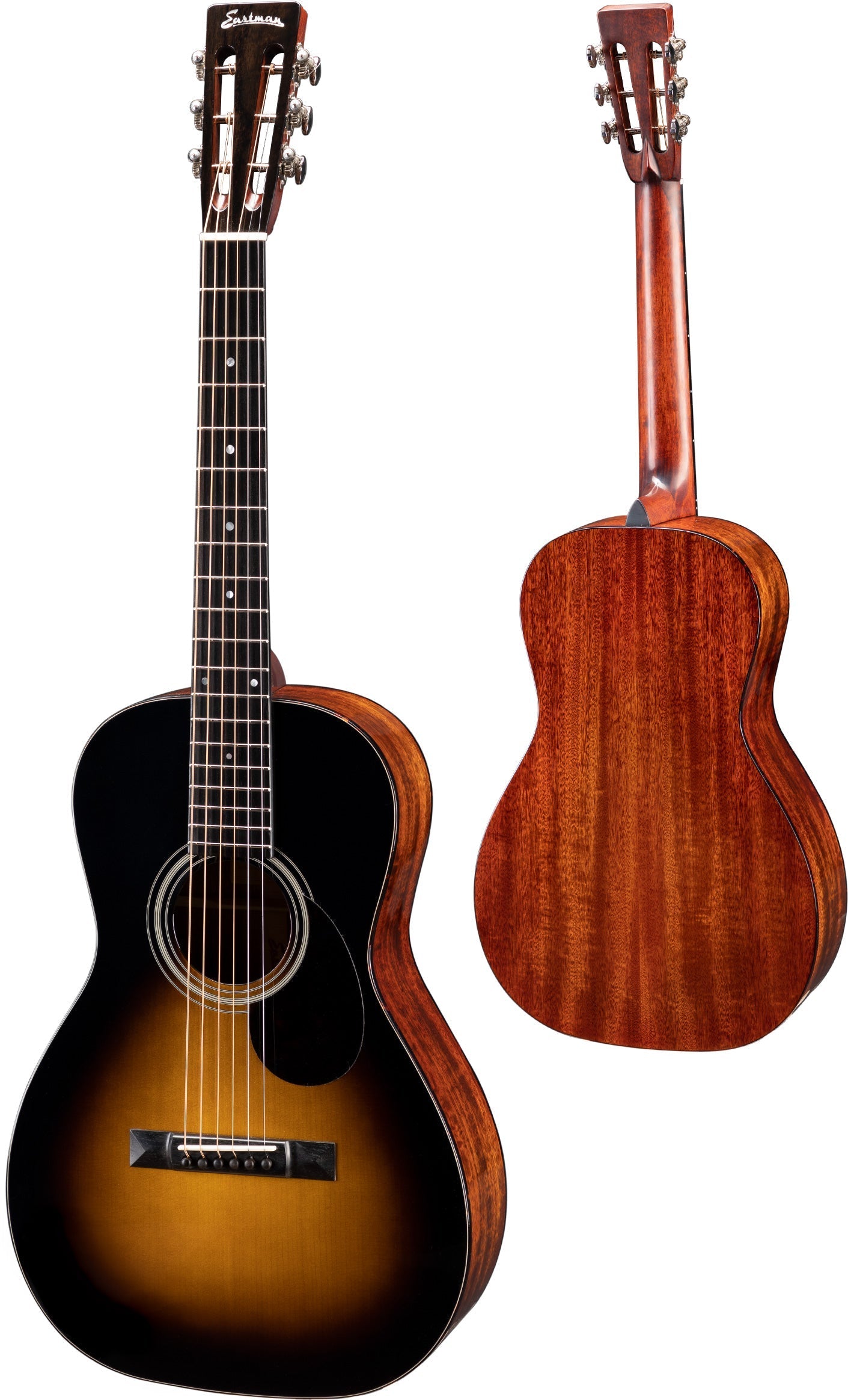 Eastman E10PL-SB  Sunburst Parlour model Left handed, Acoustic Guitar for sale at Richards Guitars.