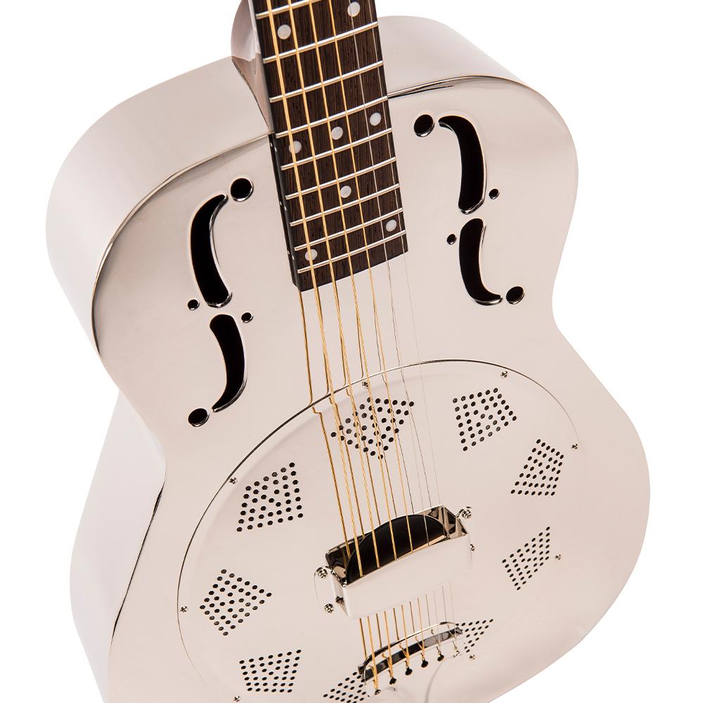 Vintage AMG Resonator Guitar ~ Chrome, Acoustic Guitars for sale at Richards Guitars.