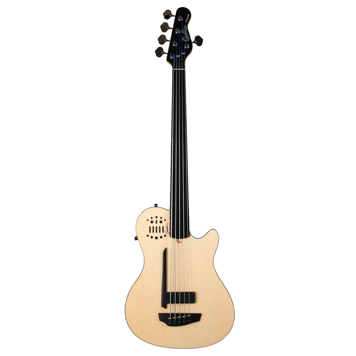 Godin A5 Ultra Semi-Acoustic Fretless Bass Guitar ~ Natural, Bass Guitars for sale at Richards Guitars.