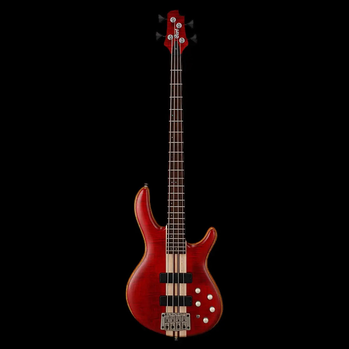 Cort A4 Plus FMM, Open Pore Black Cherry  Bass Guitar guitar for sale uk