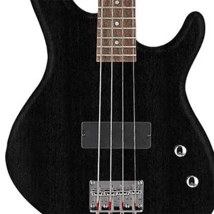 Cort Action Bass Junior Open Pore Black Bass Guitar - Richards Guitars Of Stratford Upon Avon