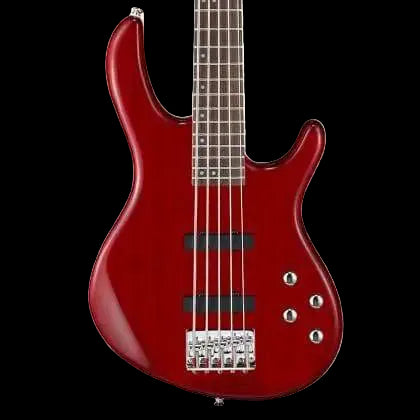 Cort Action Bass V Plus Trans Red - Richards Guitars Of Stratford Upon Avon