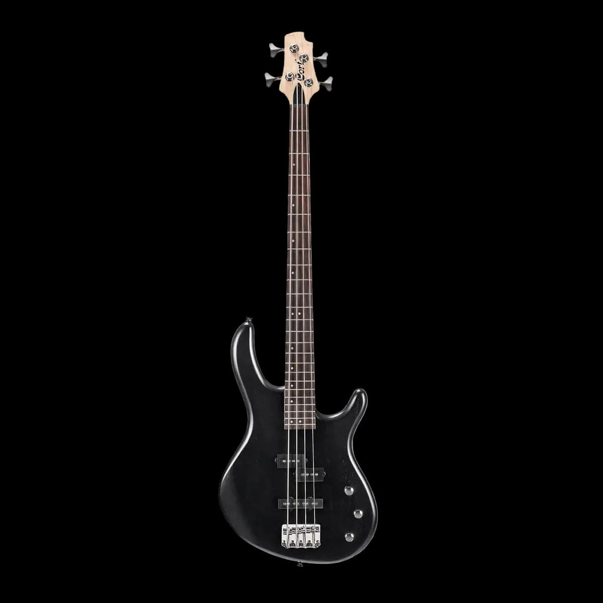 Cort Action PJ, Open Pore Black Bass Guitar - Richards Guitars Of Stratford Upon Avon