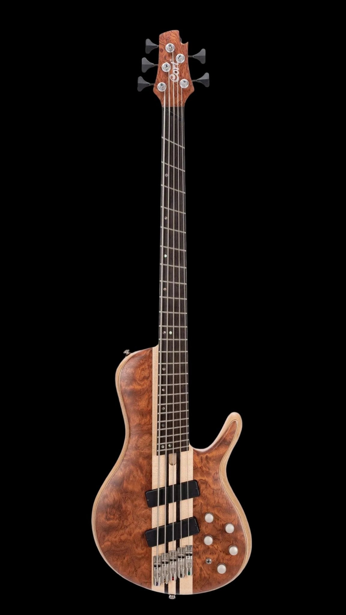 Cort Artisan A5 Beyond Open Pore Bubinga Natural w/case Bass Guitar - Richards Guitars Of Stratford Upon Avon