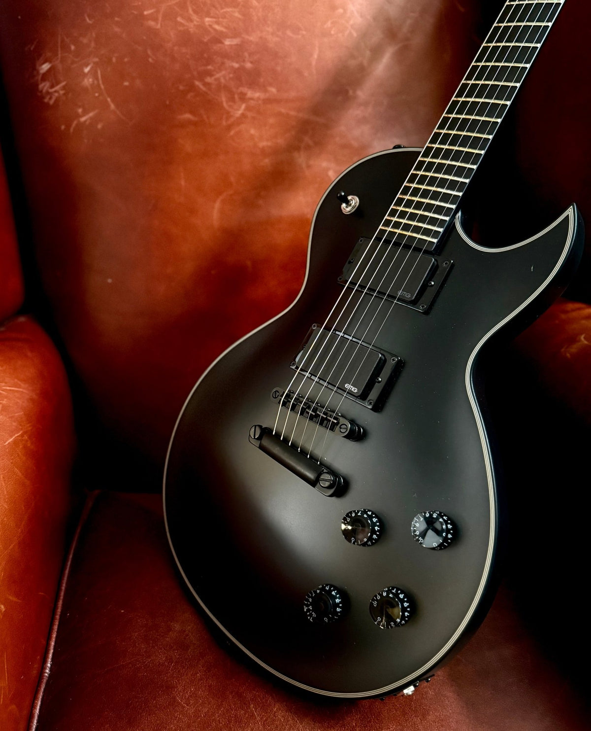 Cort CR300MT Black Satin Electric Guitar With EMG Pickups - Richards Guitars Of Stratford Upon Avon