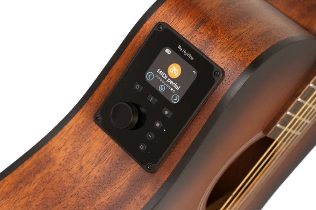 Buy Cort EARTH-HV-GO-OP Earth Go, Open Pore Brown Burst, Smart Acoustic Guitar w'Hyvibe & Solid Spruce Top w' £225 Custom Pro Setup Package Included