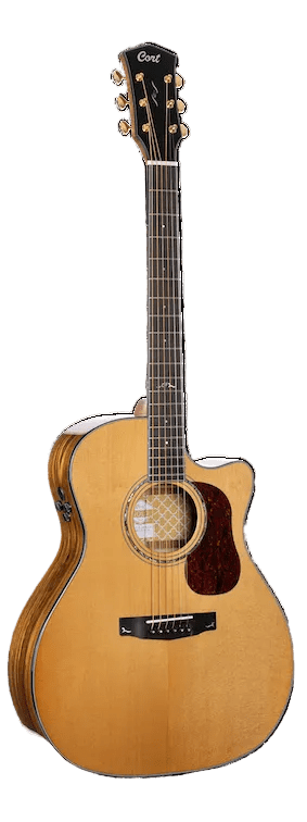 Cort Gold A6 Bocote W/Case, Electro Acoustic Guitar - Richards Guitars Of Stratford Upon Avon