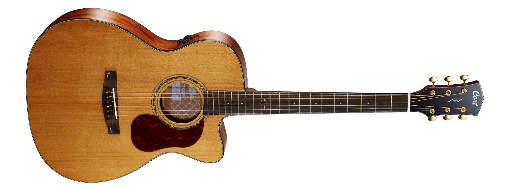 Cort Gold OC6 w/case Natural Electro Acoustic Guitar - Richards Guitars Of Stratford Upon Avon