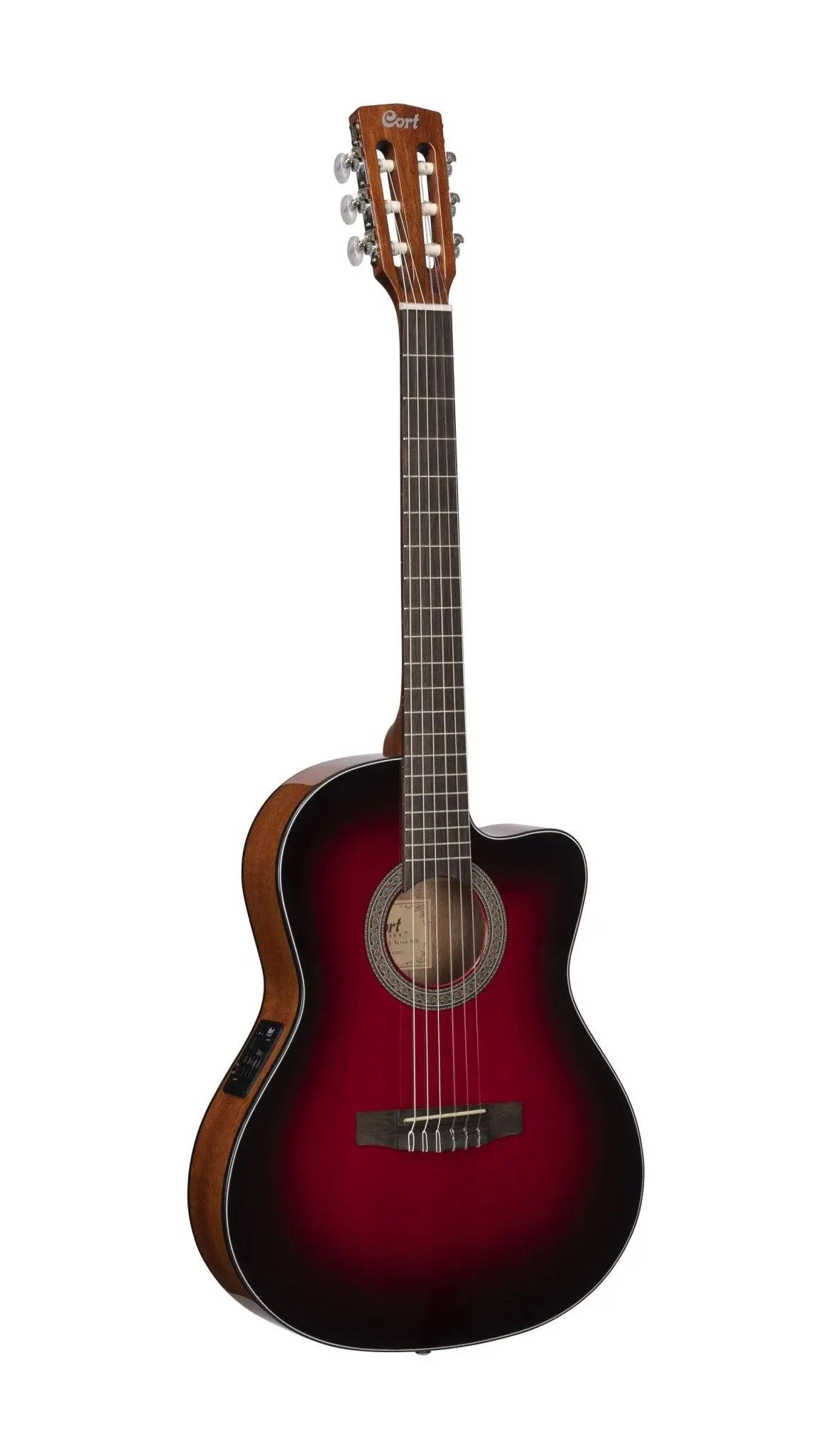Cort Jade E Nylon Burgundy Red Burst - Richards Guitars Of Stratford Upon Avon