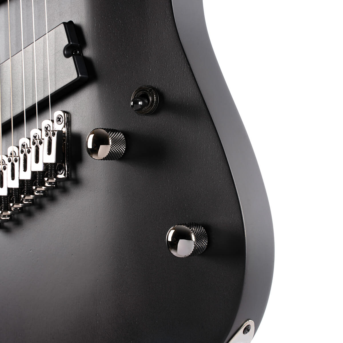 Cort KX307MS Open Pore Black Multi Scale Electric Guitar - Richards Guitars Of Stratford Upon Avon