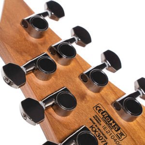 Cort KX307MS Open Pore Black Multi Scale Electric Guitar - Richards Guitars Of Stratford Upon Avon