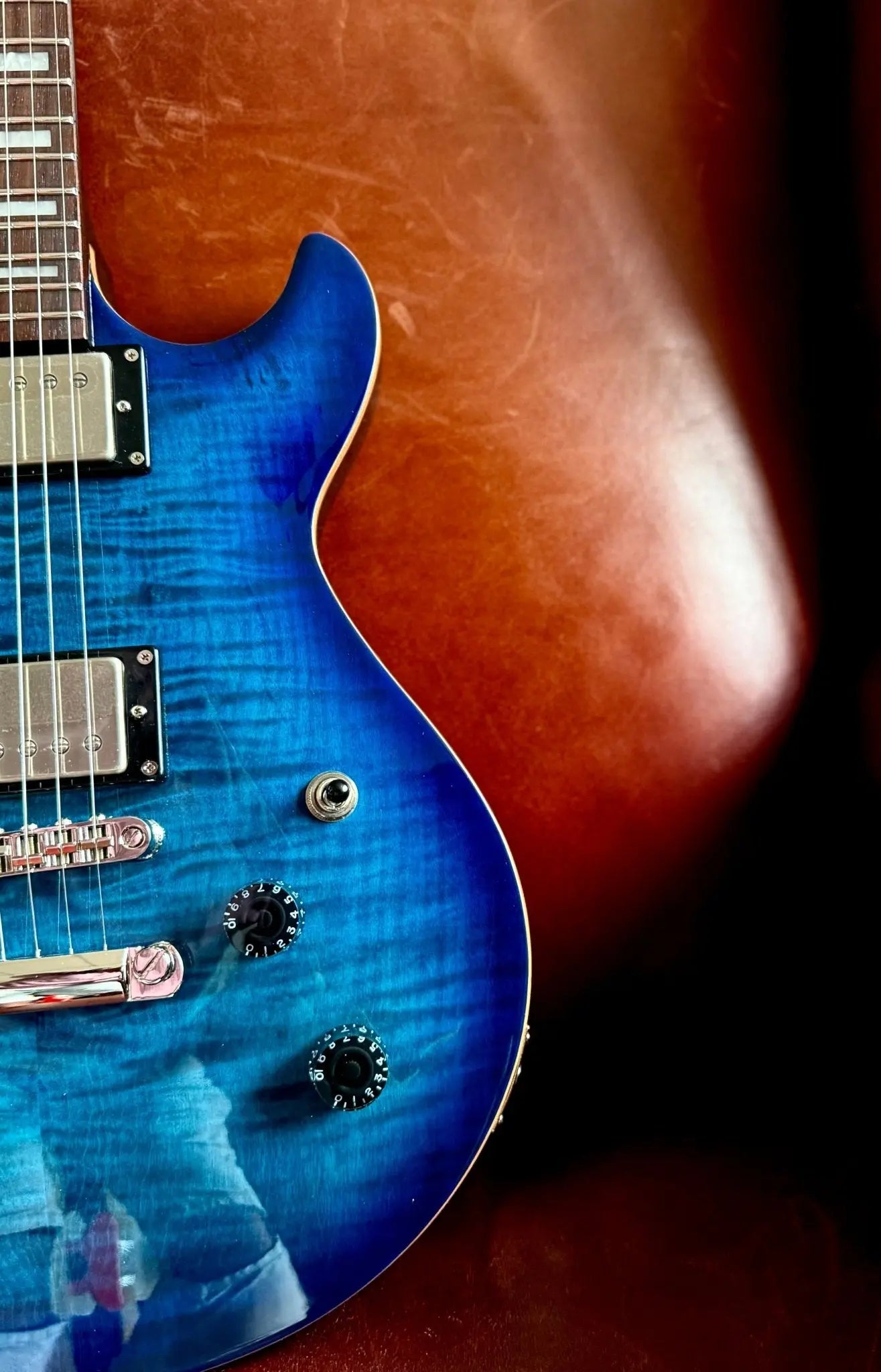 Cort M600BB Blue Burst. Awesome Set Neck Electric Guitar For PRS Lovers. Top Recommendation. - Richards Guitars Of Stratford Upon Avon