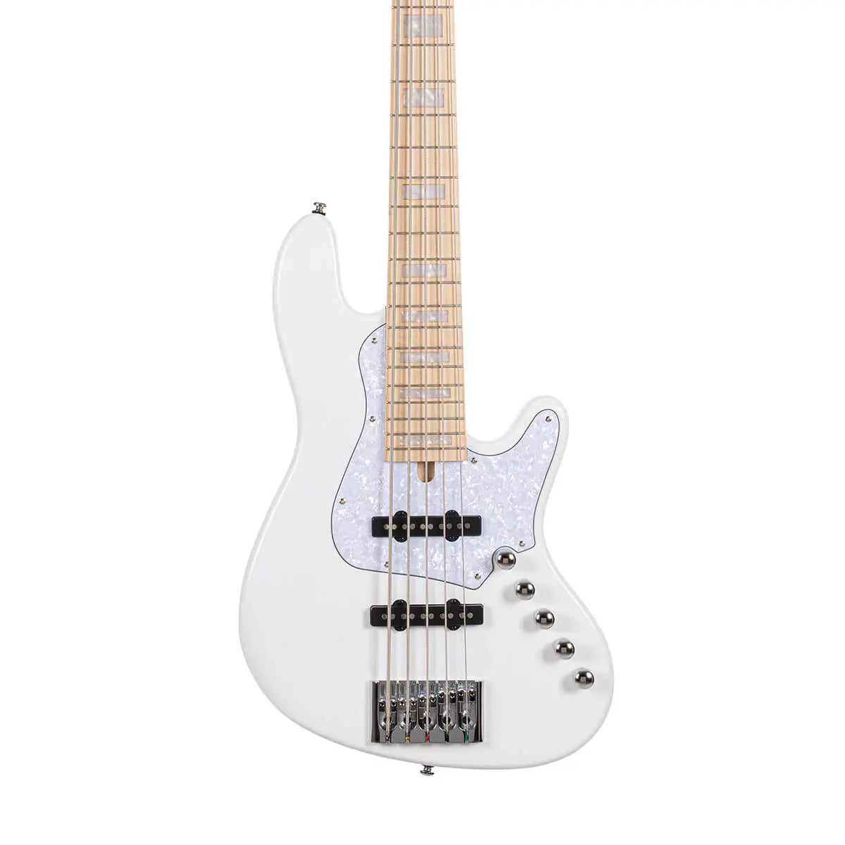 Cort NJS 5, White w/case Bass Guitar - Richards Guitars Of Stratford Upon Avon