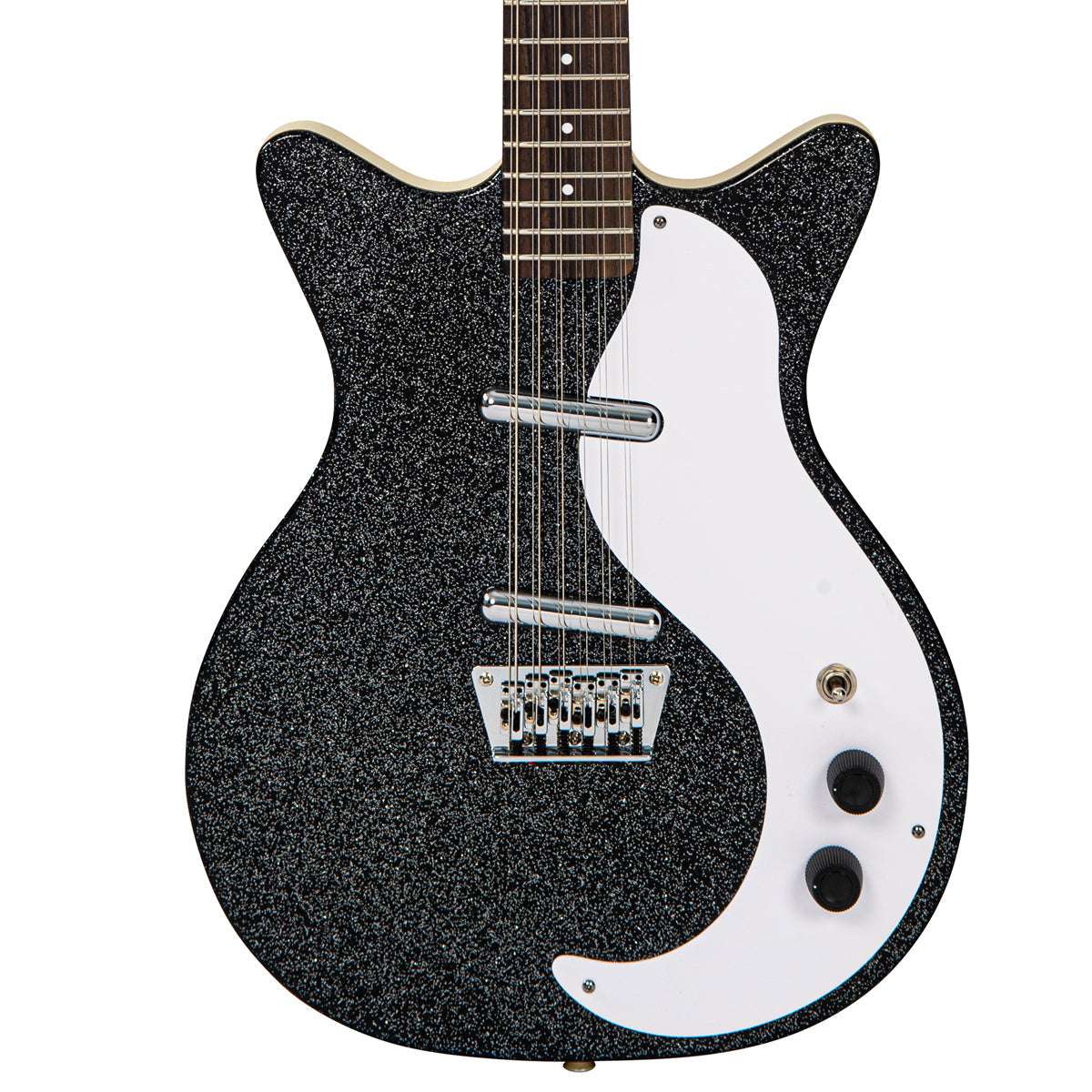 Danelectro '59 12 String Electric Guitar ~ Black Sparkle - Richards Guitars Of Stratford Upon Avon