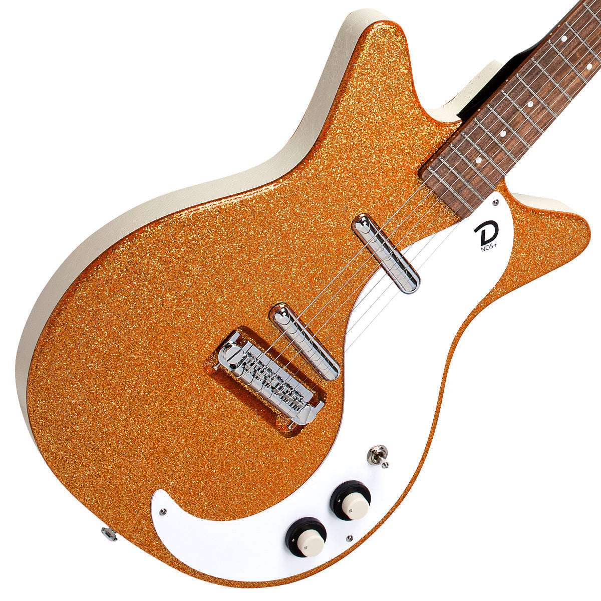 Danelectro '59M NOS Electric Guitar ~ Orange Metal Flake - Richards Guitars Of Stratford Upon Avon