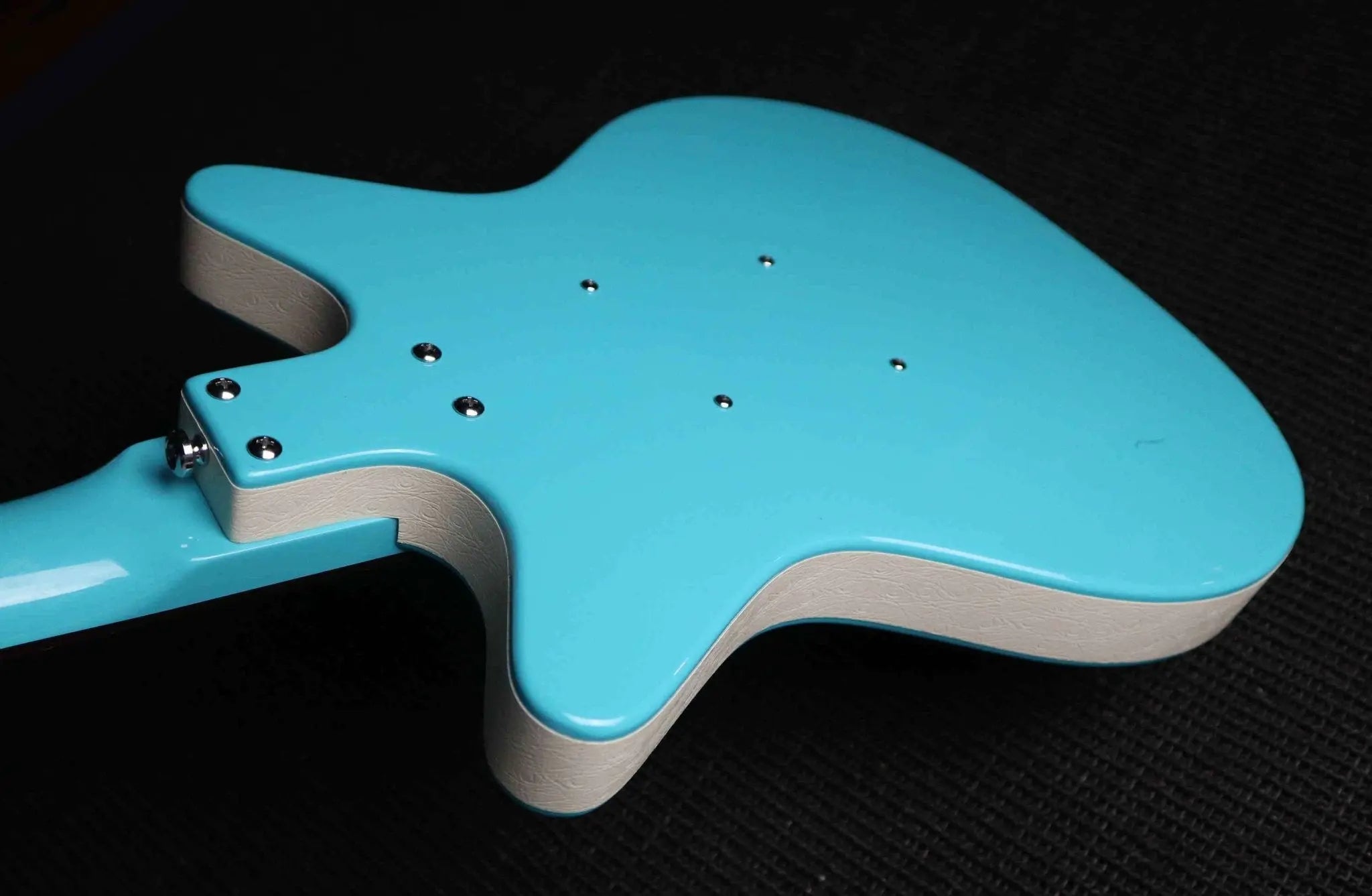 Danelectro '59M NOS Guitar ~ Baby Come Back Blue - Richards Guitars Of Stratford Upon Avon