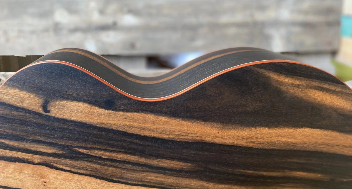 Dowina Figured Ebony GAC Deluxe Masters With Torrifed Swiss Moon Spruce Top - Richards Guitars Of Stratford Upon Avon