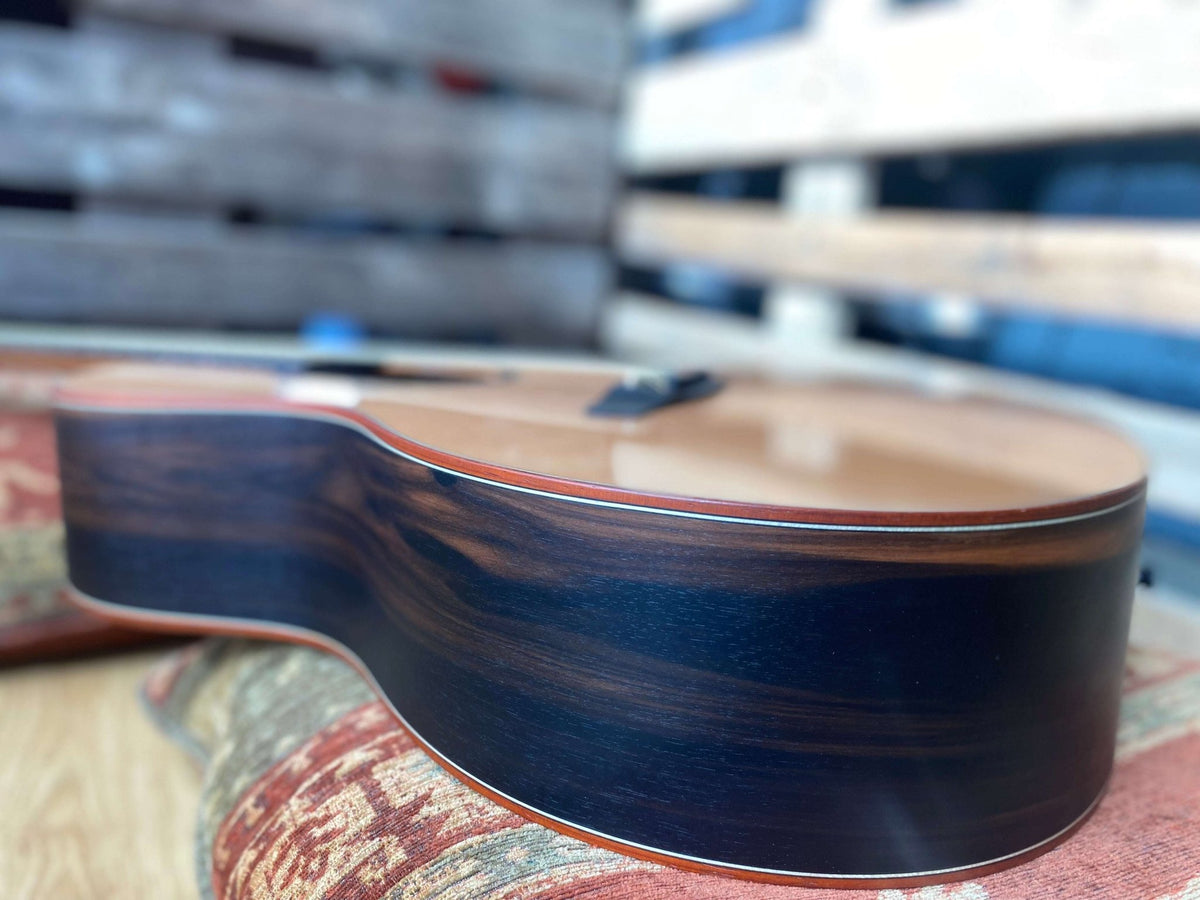 Dowina Figured Ebony GAC Deluxe Masters With Torrifed Swiss Moon Spruce Top - Richards Guitars Of Stratford Upon Avon