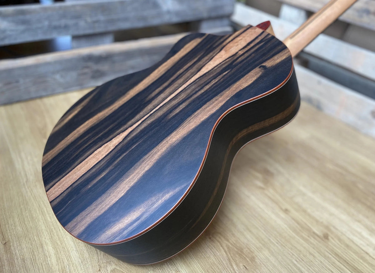 Dowina Figured Ebony GAC Deluxe Masters With Torrifed Swiss Moon Spruce Top - Richards Guitars Of Stratford Upon Avon