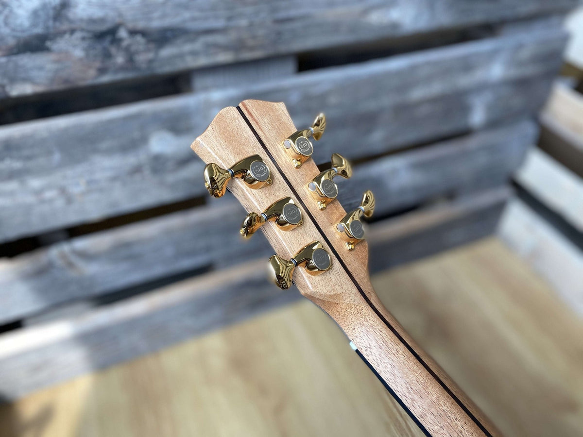 Dowina Figured Ebony GAC Deluxe Masters With Torrifed Swiss Moon Spruce Top - Richards Guitars Of Stratford Upon Avon