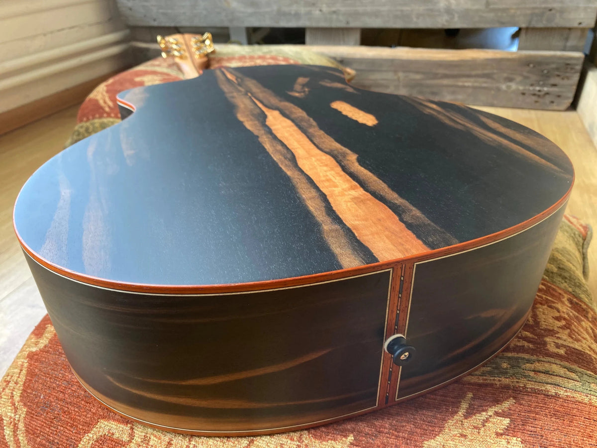 Dowina Figured Ebony GAC Deluxe Masters With Torrifed Swiss Moon Spruce Top - Richards Guitars Of Stratford Upon Avon